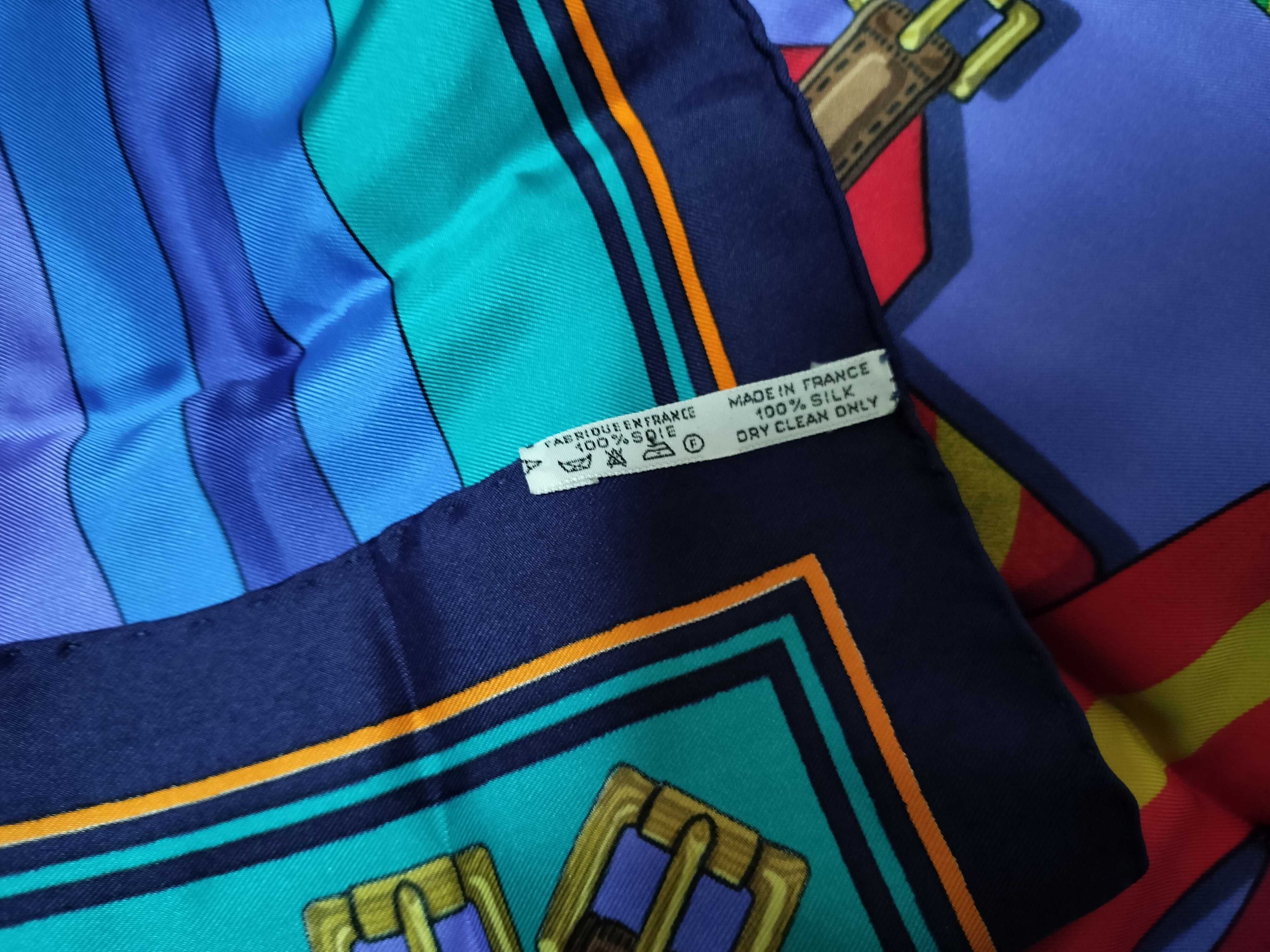Hermes Les Sangles Silk Scarf
