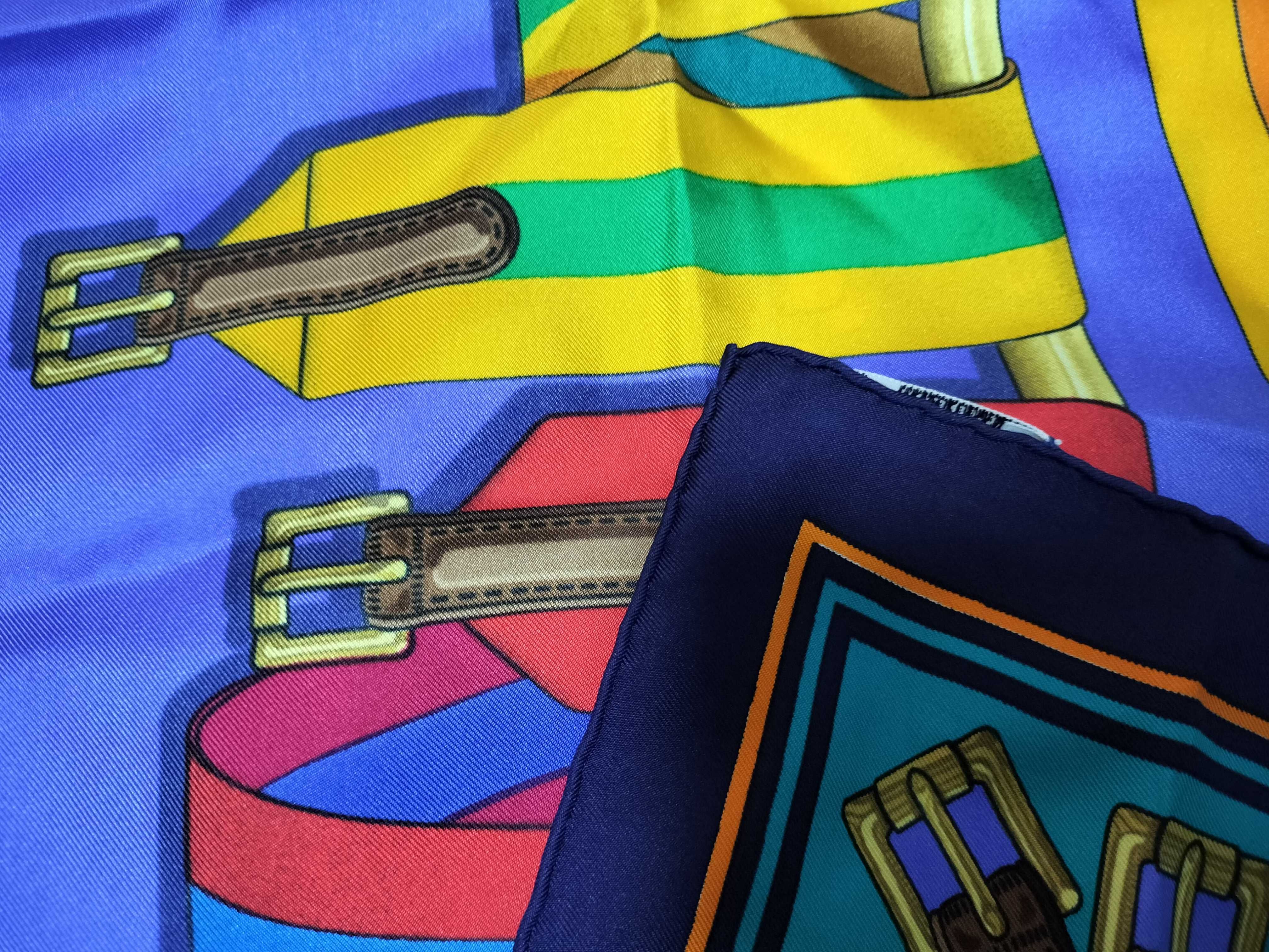 Hermes Les Sangles Silk Scarf