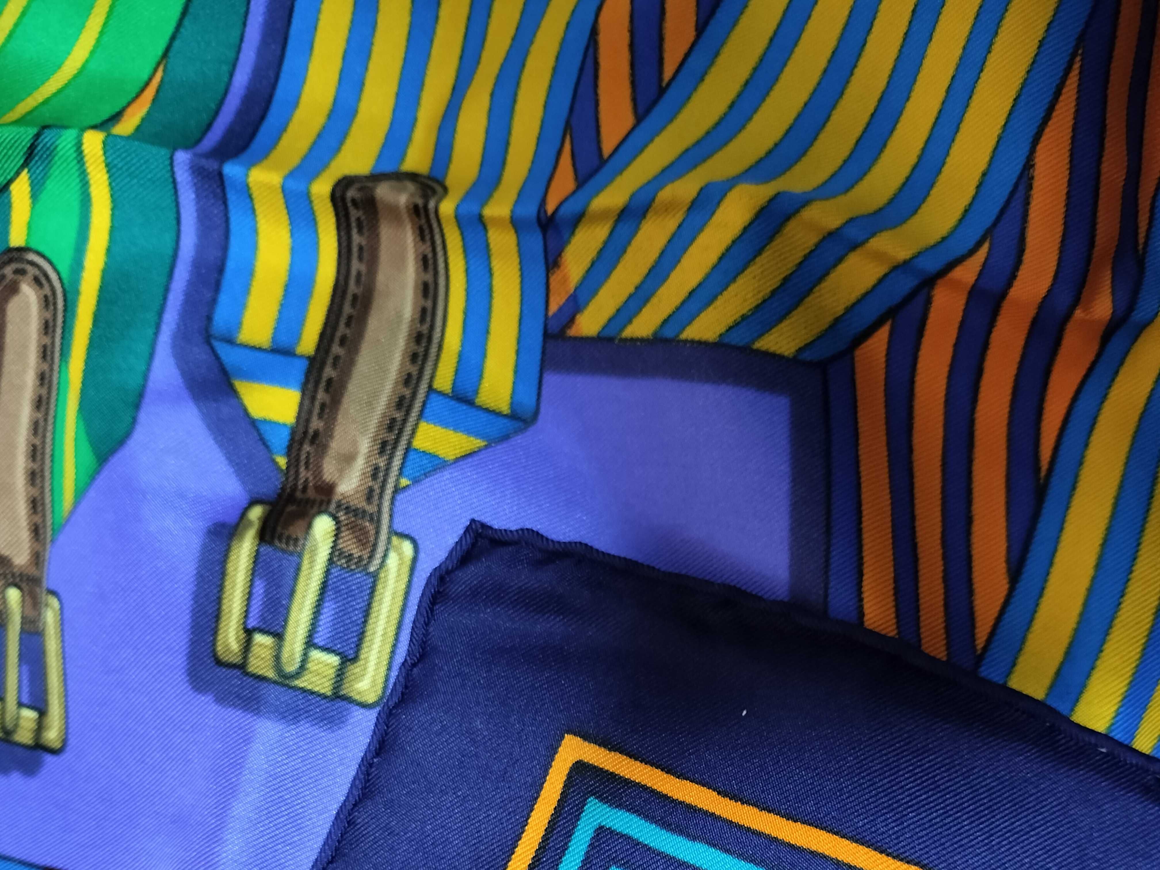 Hermes Les Sangles Silk Scarf
