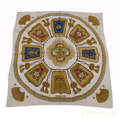 Hermes Poste et Cavalerie Silk Scarf. An Hermes silk scarf featuring the Poste et Cavalerie 