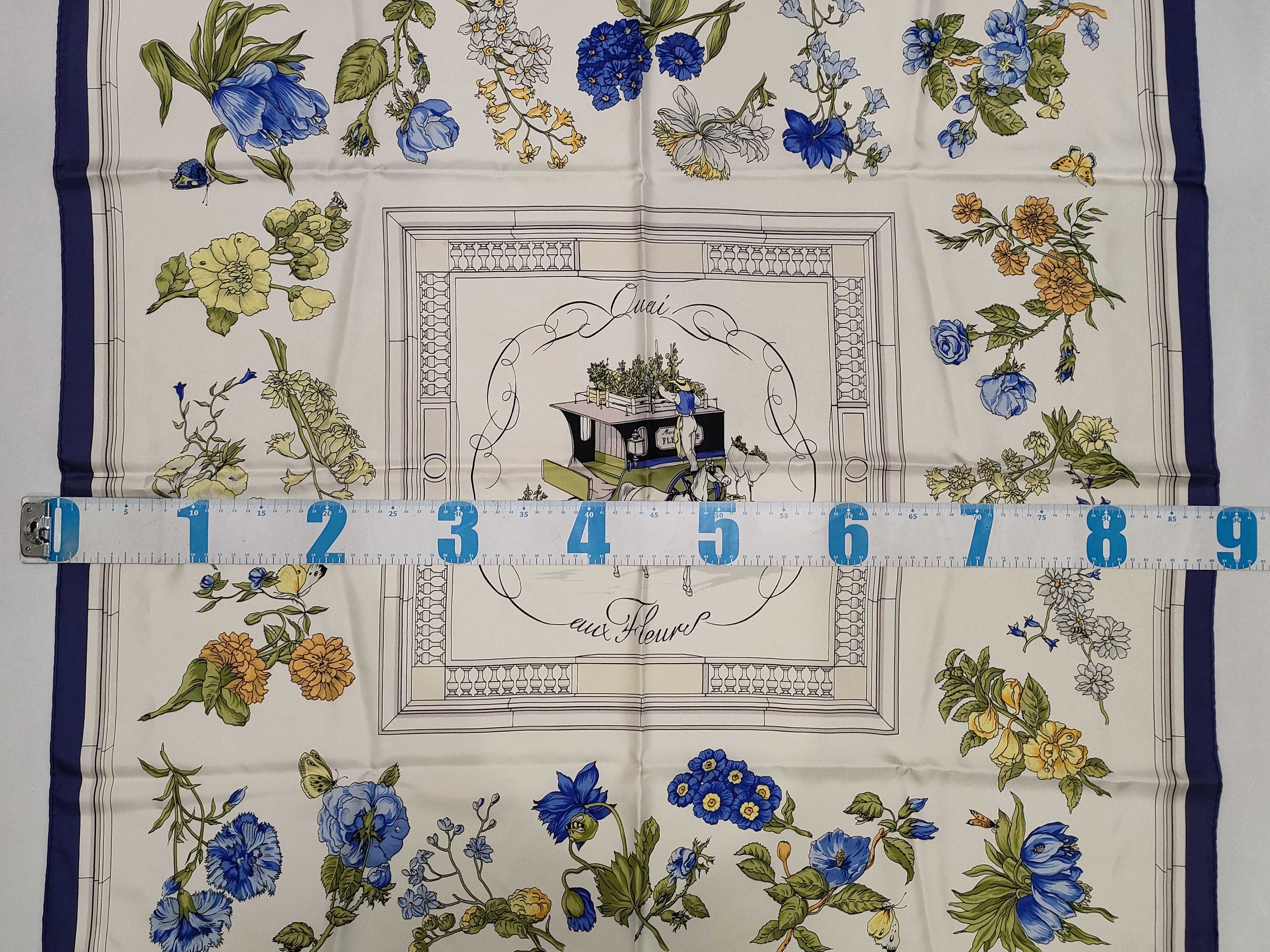 Hermes Quai aux Fleurs Silk Twill Scarf
