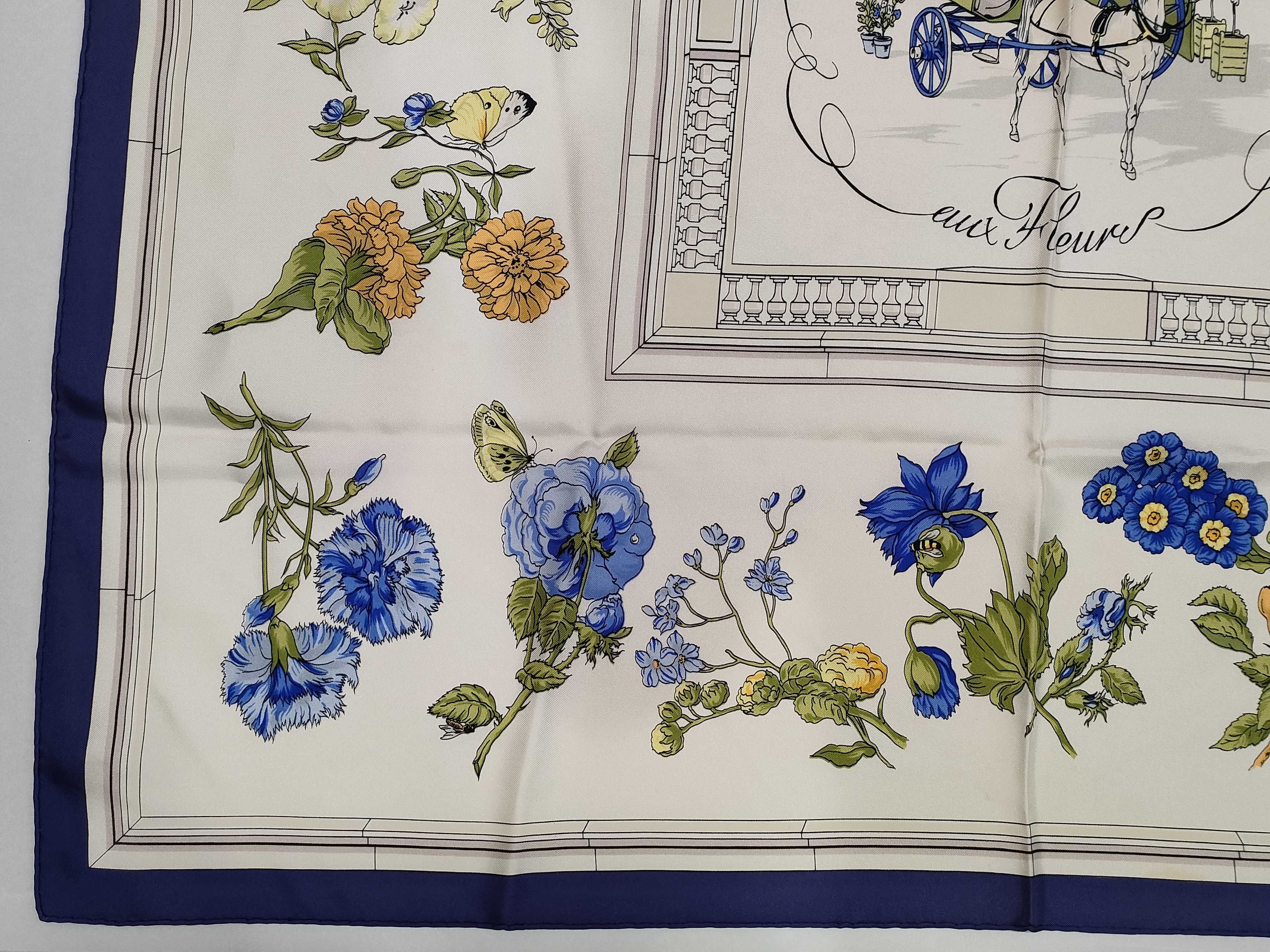 Hermes Quai aux Fleurs Silk Twill Scarf