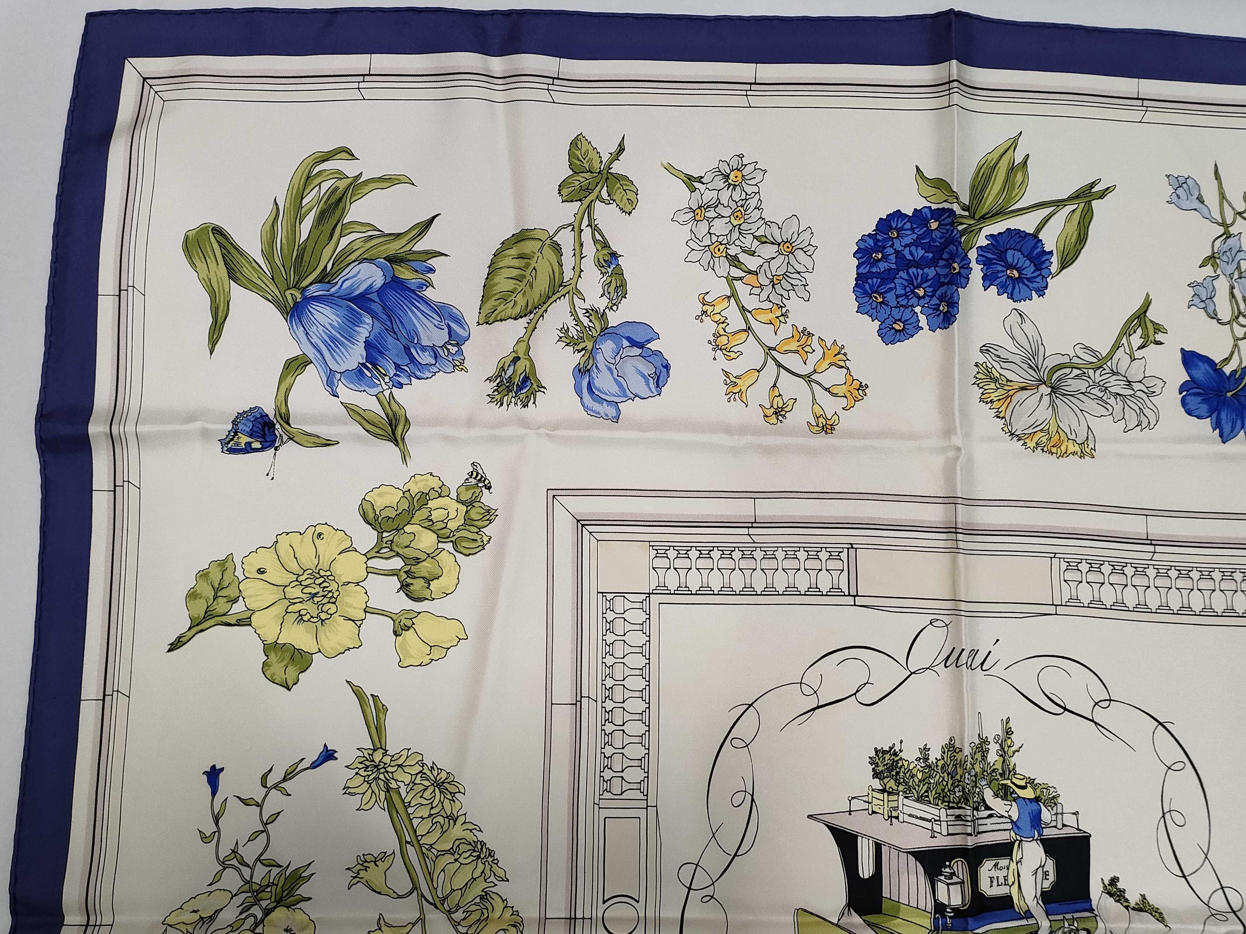 Hermes Quai aux Fleurs Silk Twill Scarf