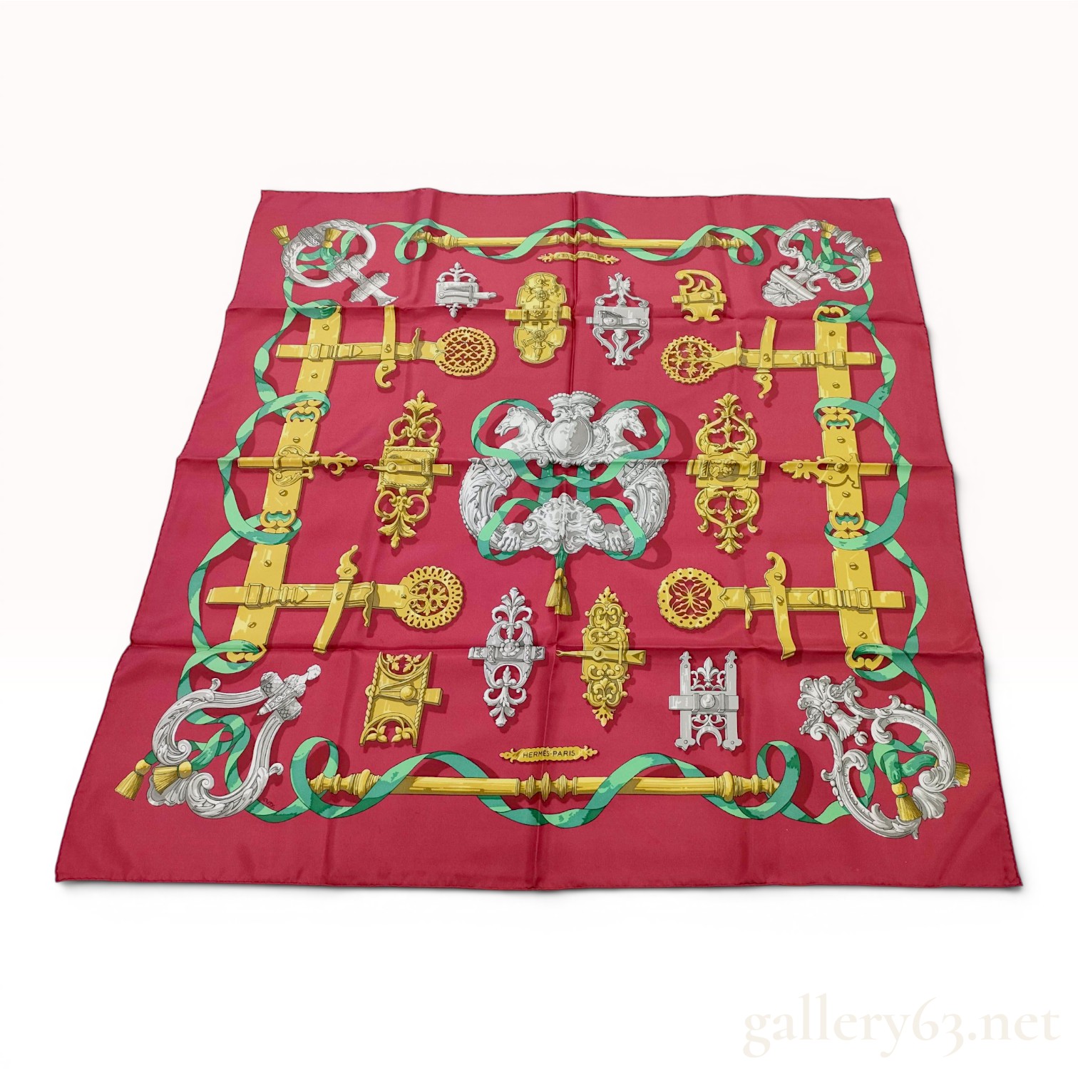 Hermes Ferronnerie 90 Silk Scarf with Original Box