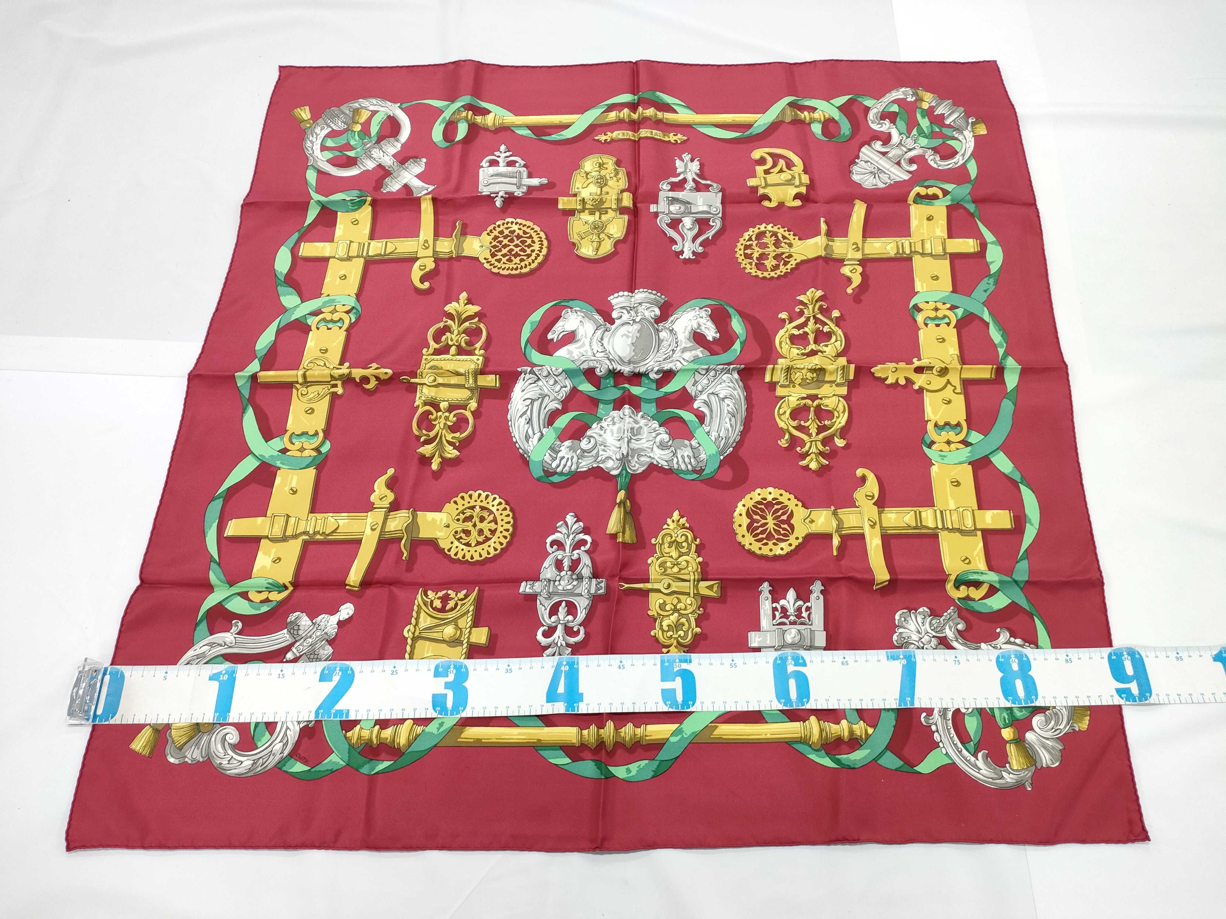 Hermes Ferronnerie 90 Silk Scarf with Original Box