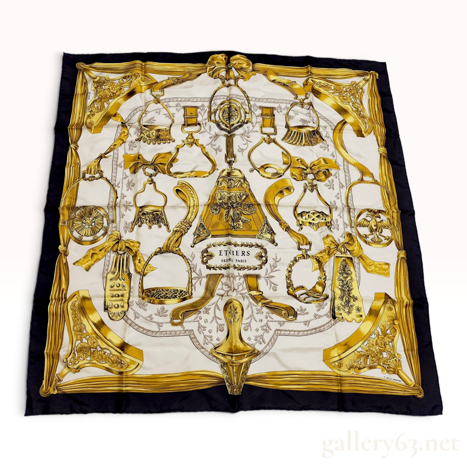 Hermes Etriers Silk Carre Scarf