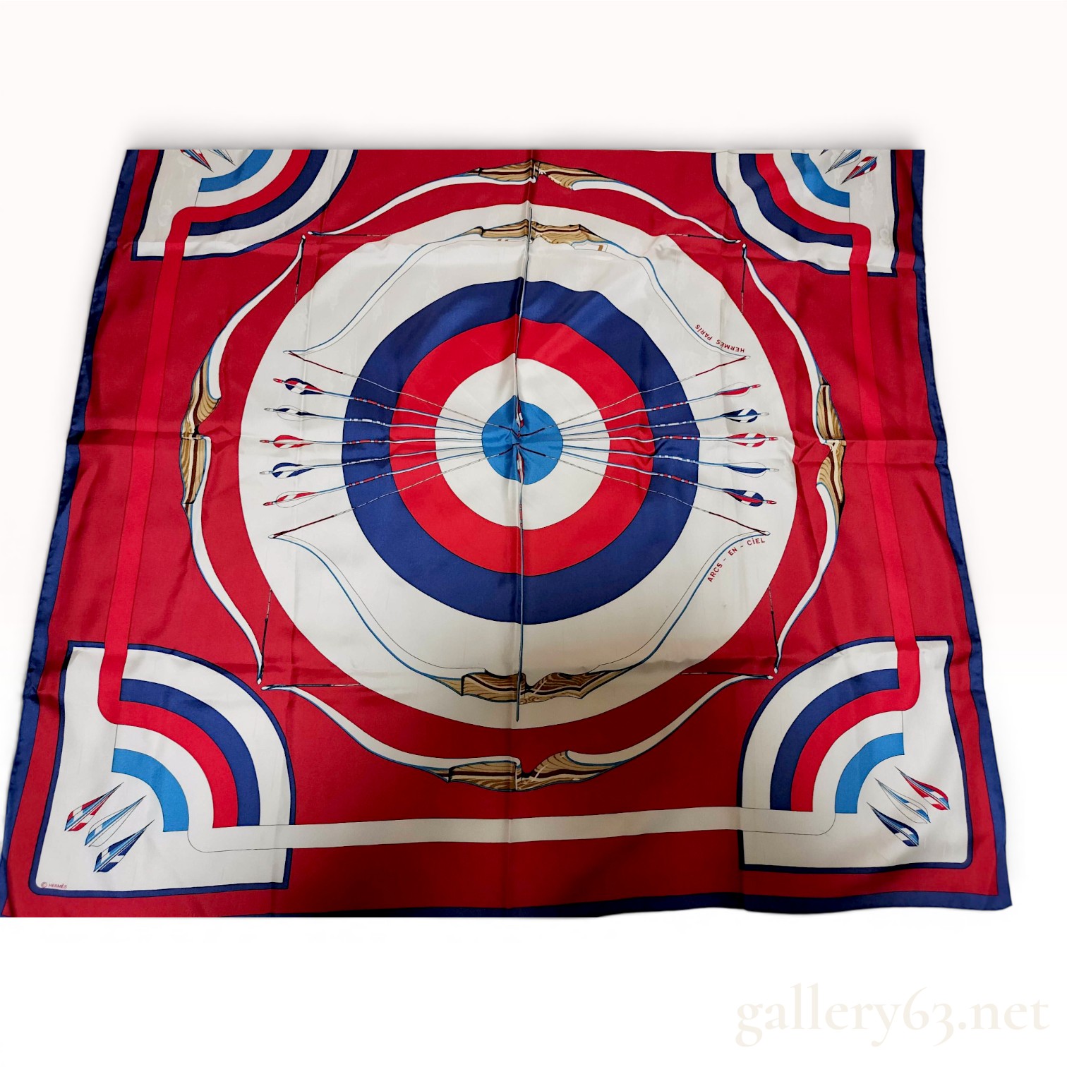 Hermes Arcs-en-Ciel Silk Twill Scarf by Jean Abadie