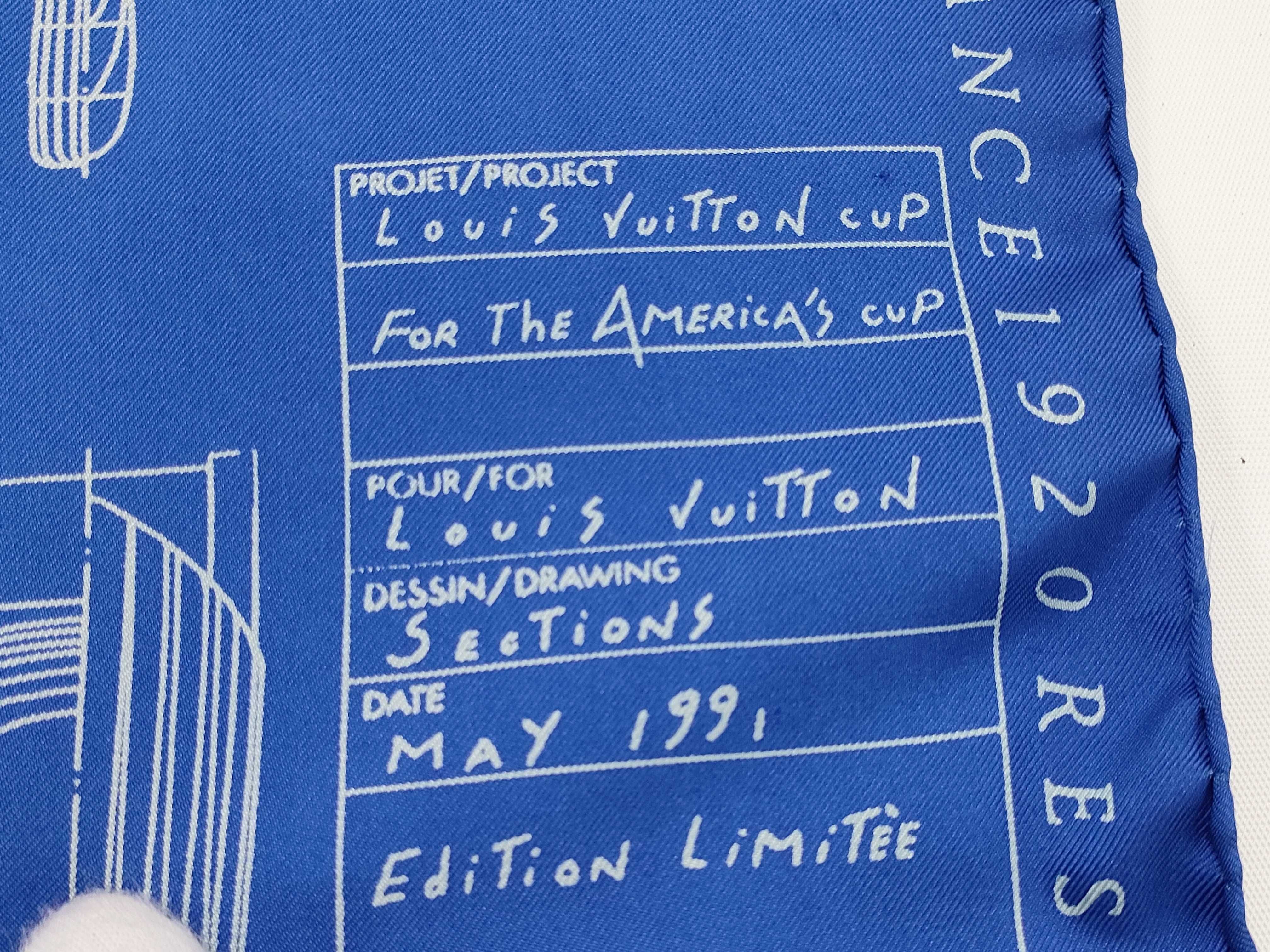 Louis Vuitton Philippe Starck 1991 America's Cup Limited Edition Silk Scarf