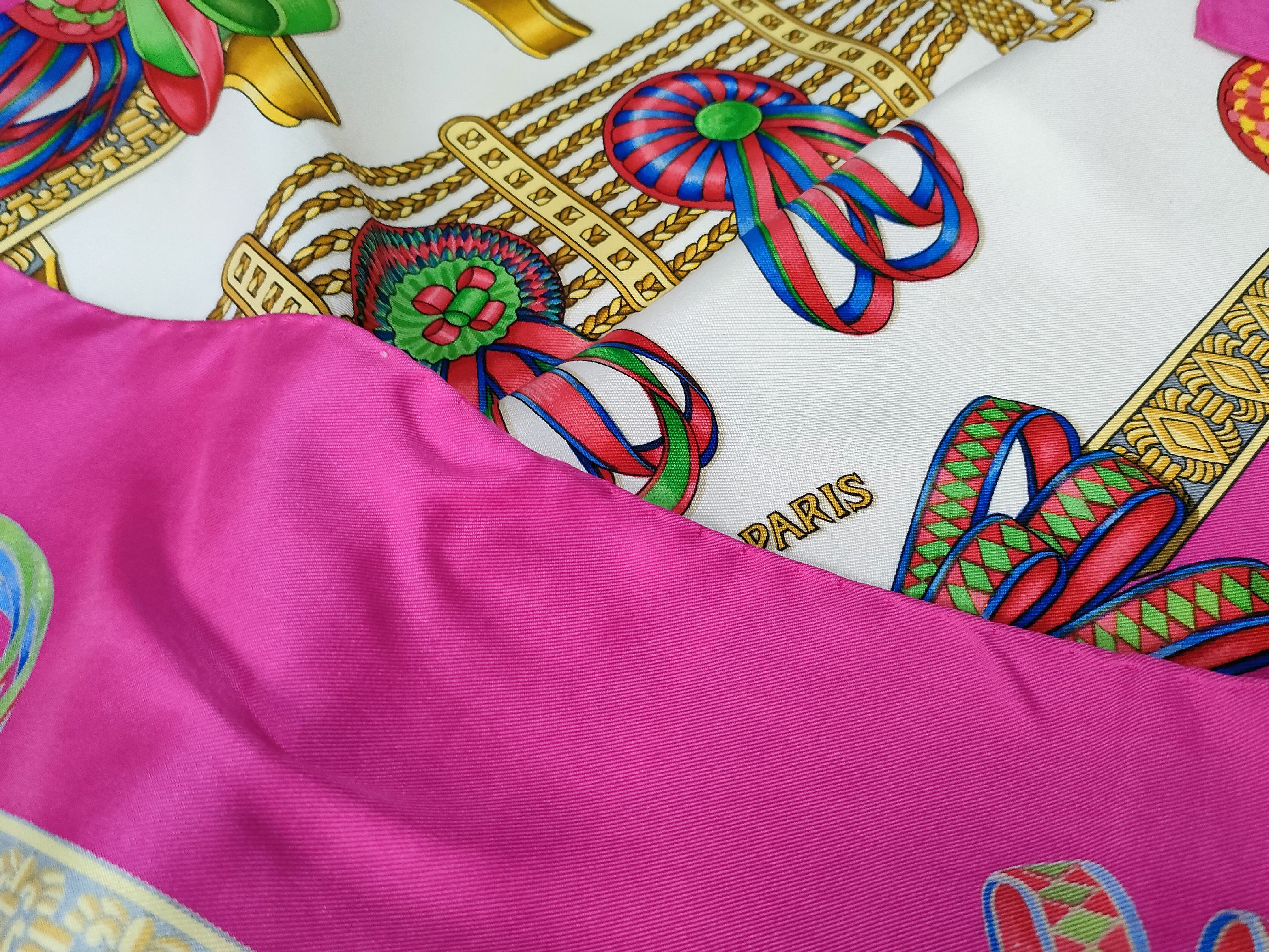 Hermes Les Rubans du Cheval Silk Carre 90 Scarf