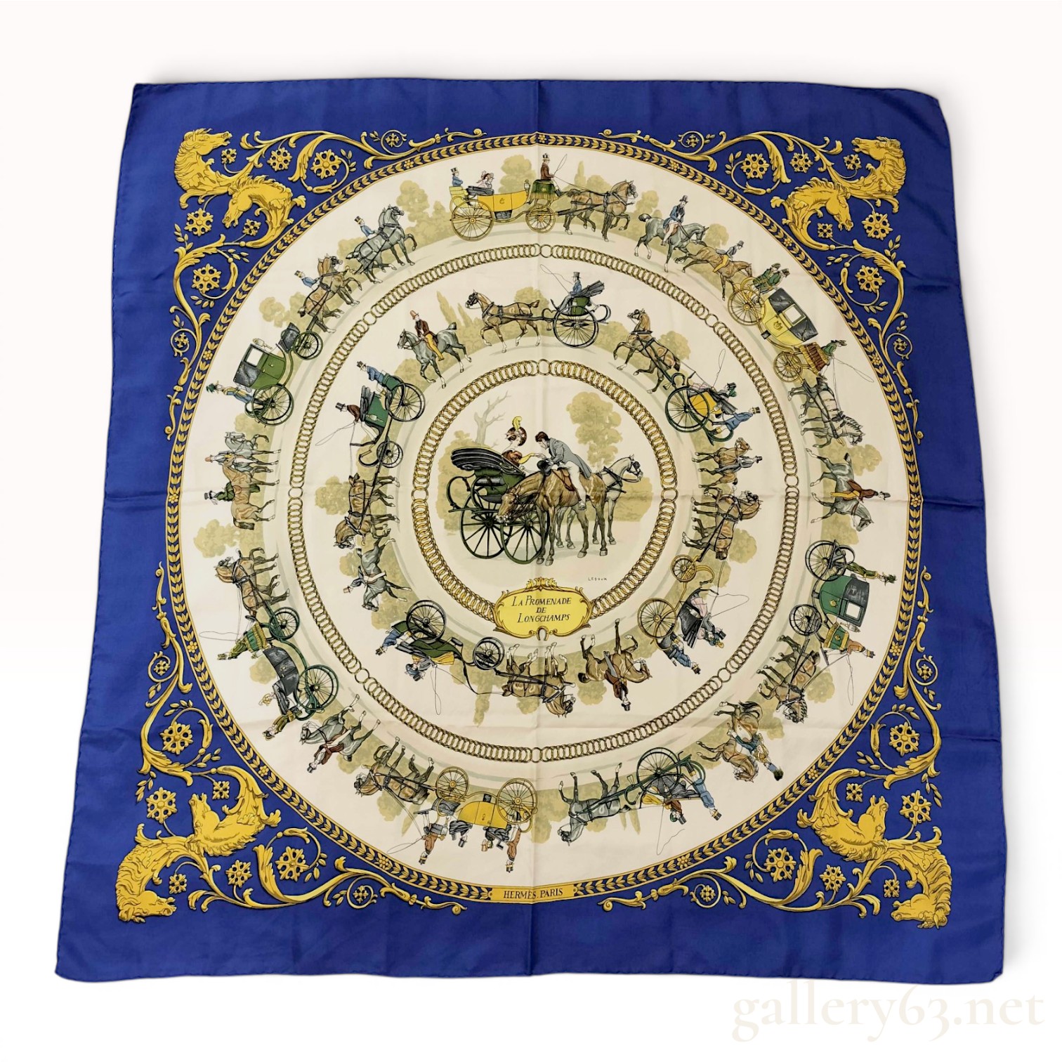 Hermes Silk Scarf La Promenade de Longchamps