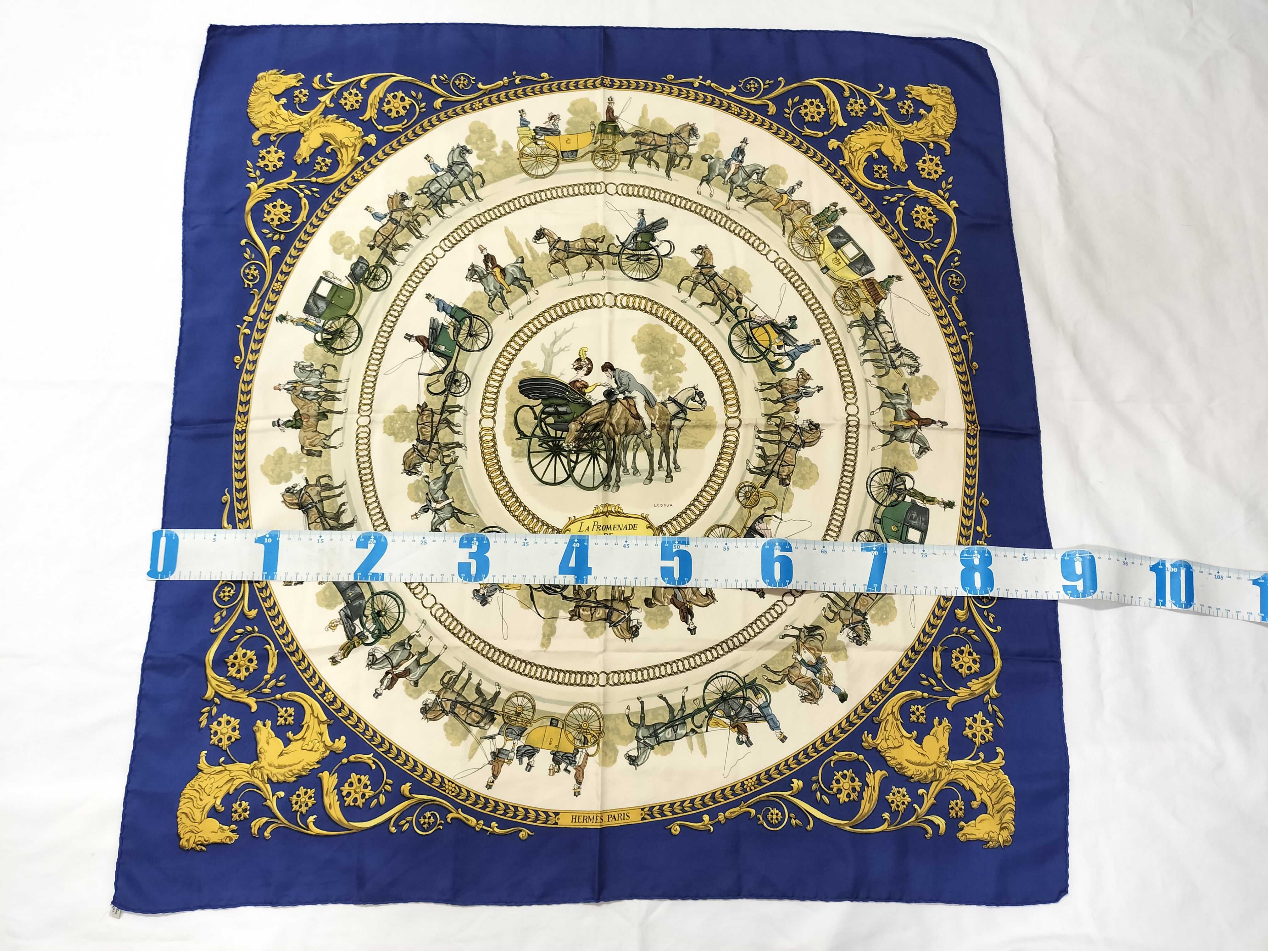 Hermes Silk Scarf La Promenade de Longchamps