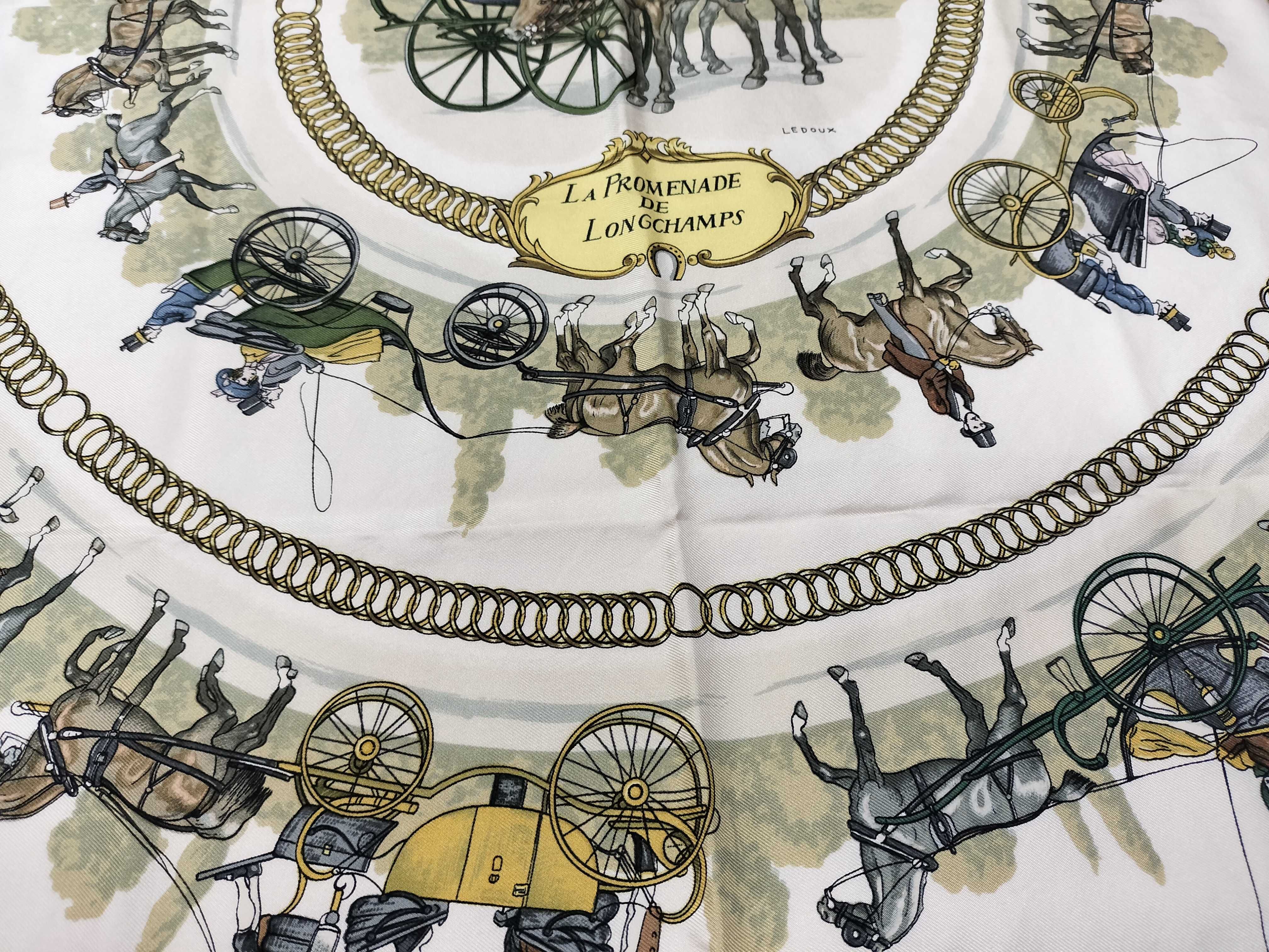 Hermes Silk Scarf La Promenade de Longchamps