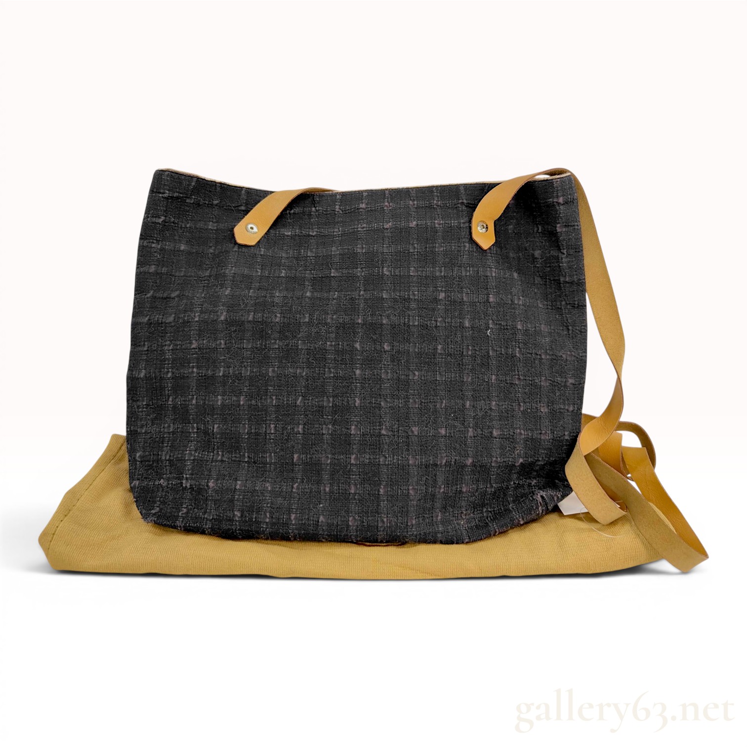 Hermes Cabas Cotton Canvas and Leather Tote Bag