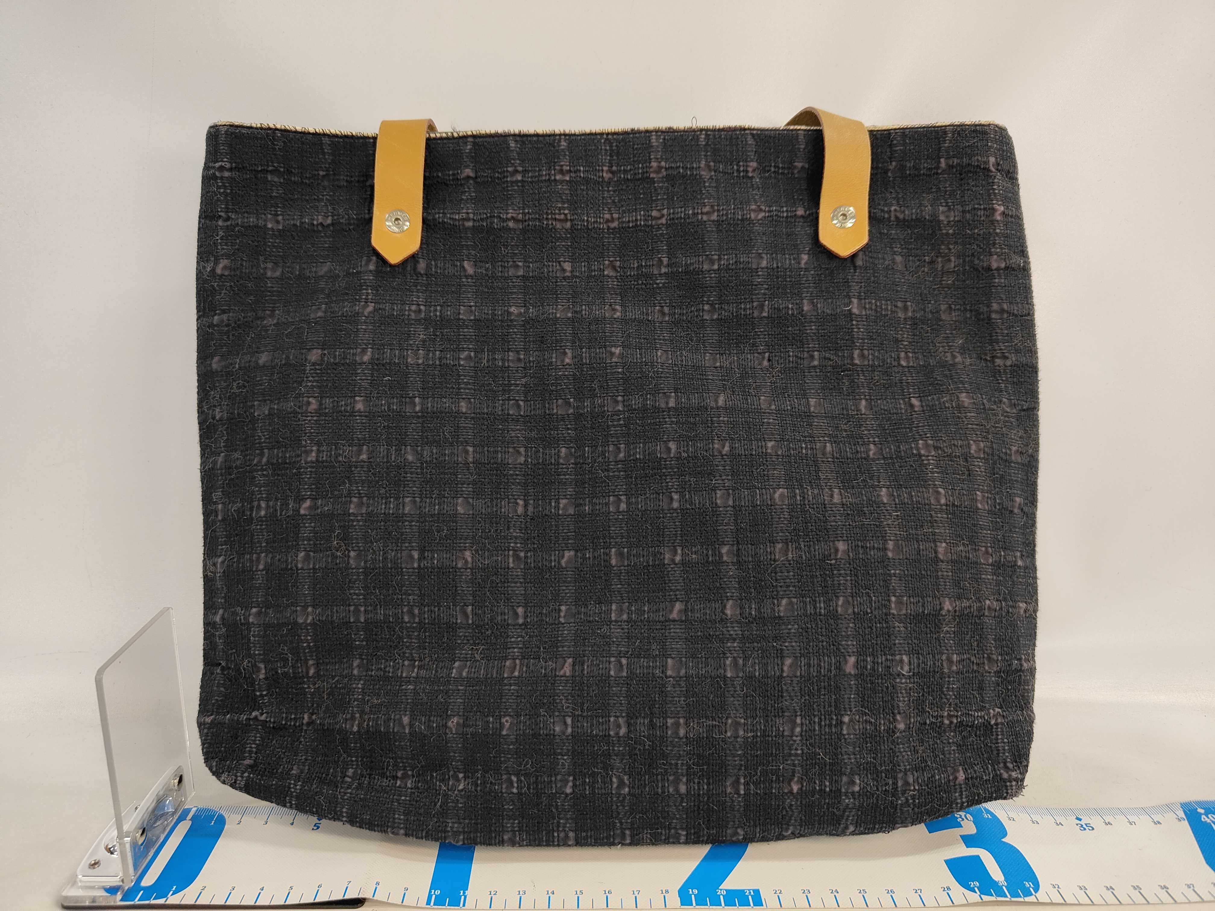 Hermes Cabas Cotton Canvas and Leather Tote Bag