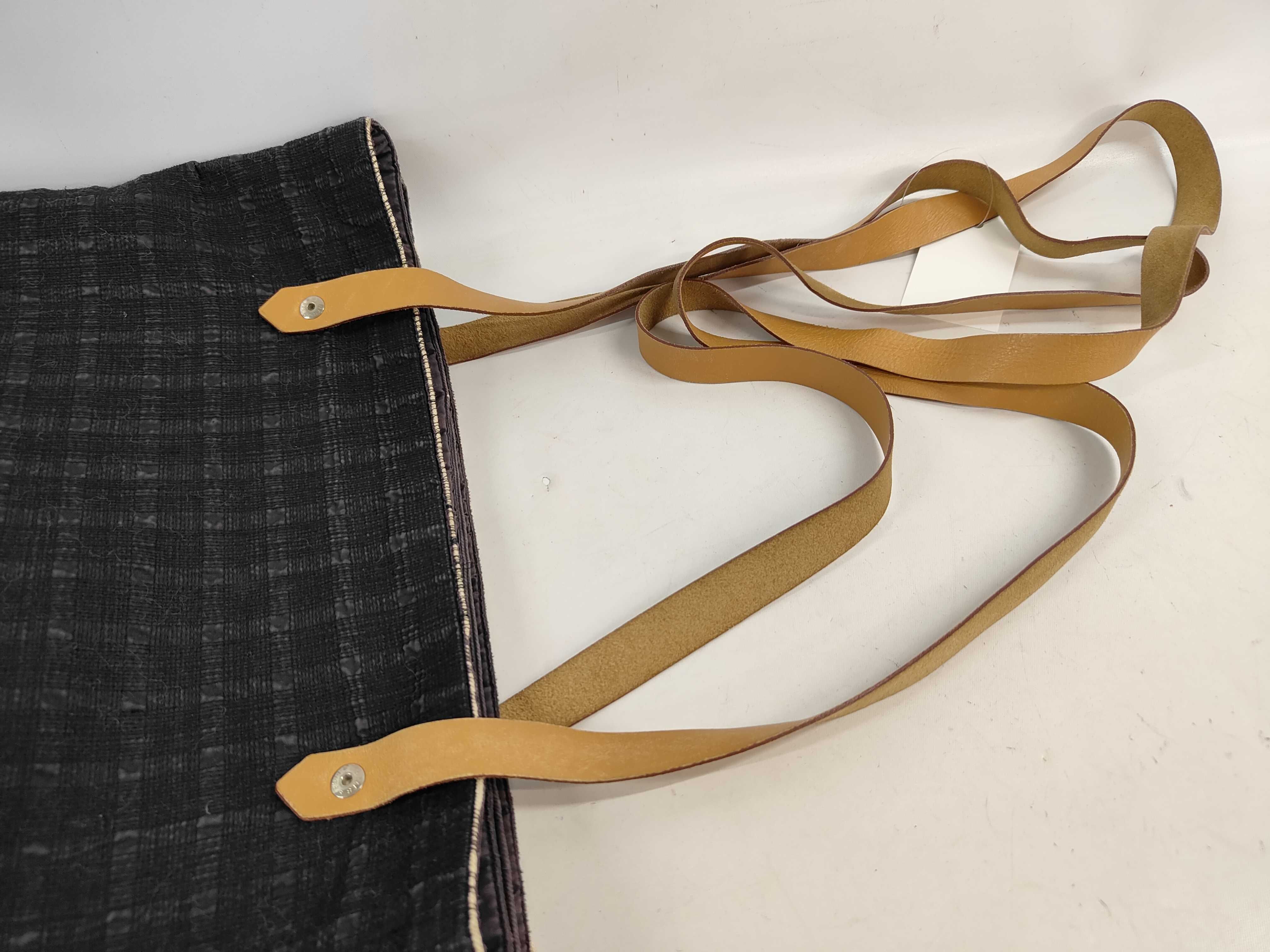 Hermes Cabas Cotton Canvas and Leather Tote Bag