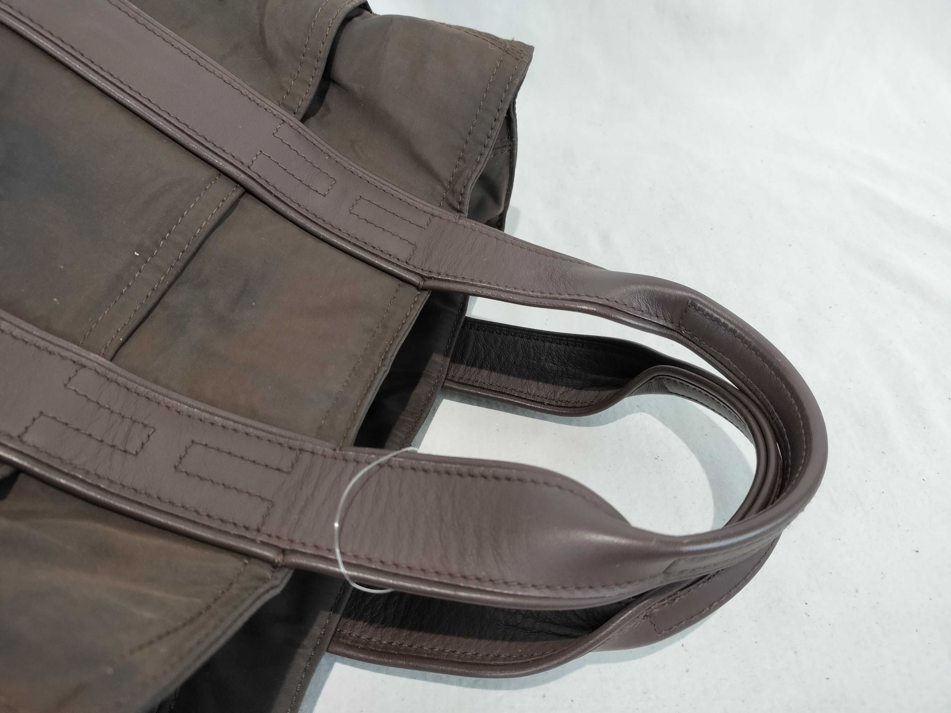Hermes Acapulco PM Leather and Canvas Handbag