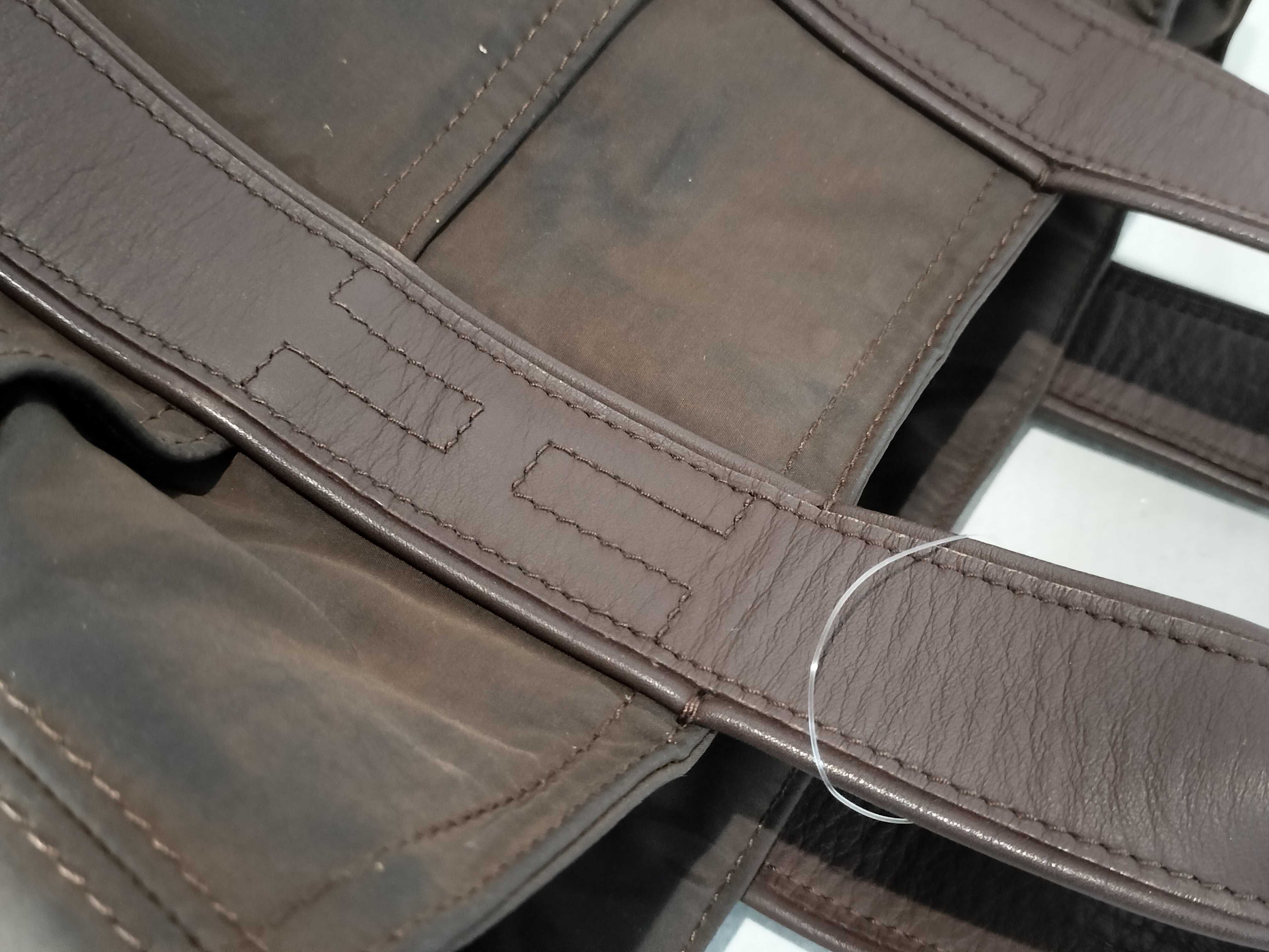 Hermes Acapulco PM Leather and Canvas Handbag