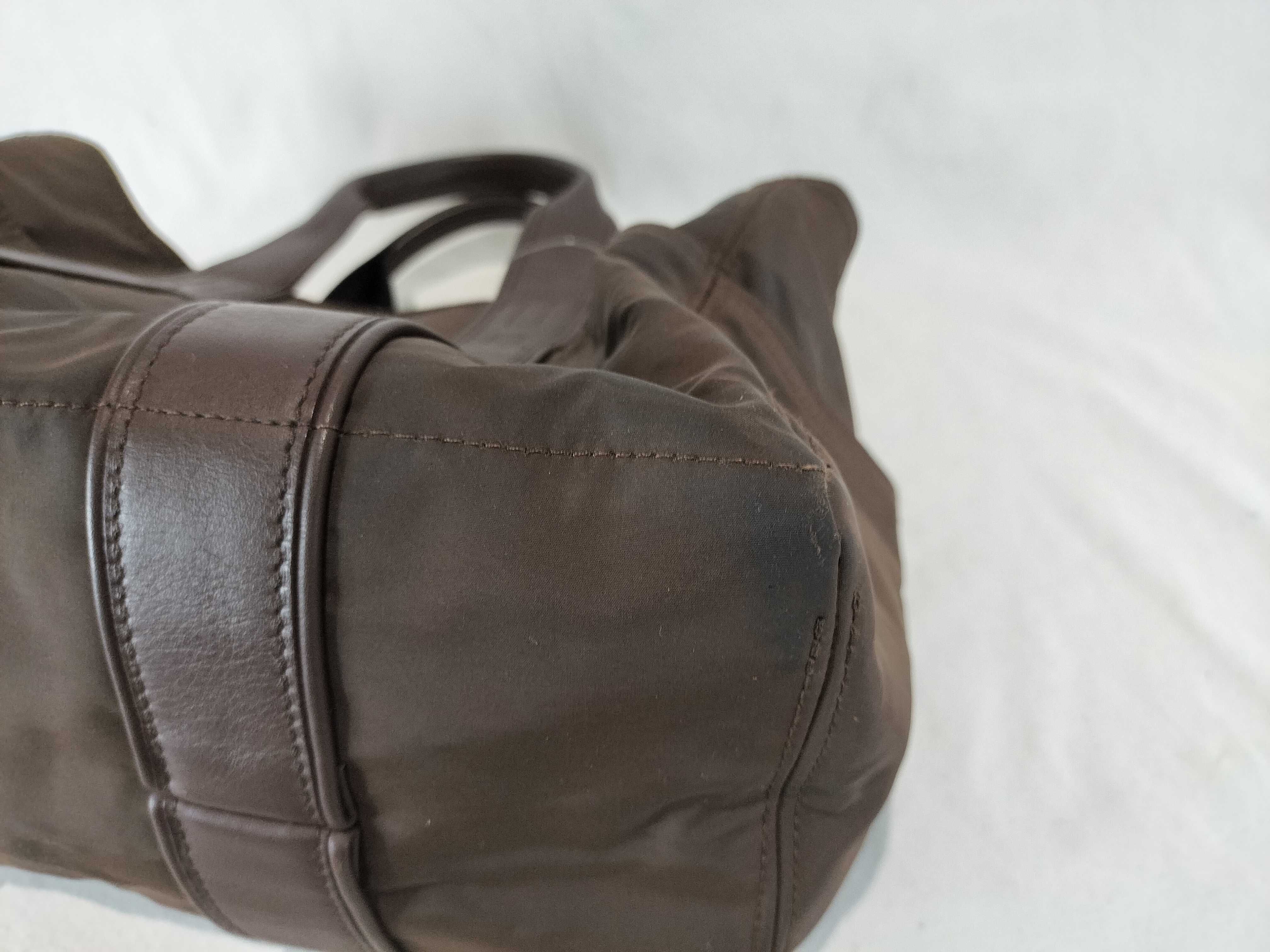 Hermes Acapulco PM Leather and Canvas Handbag