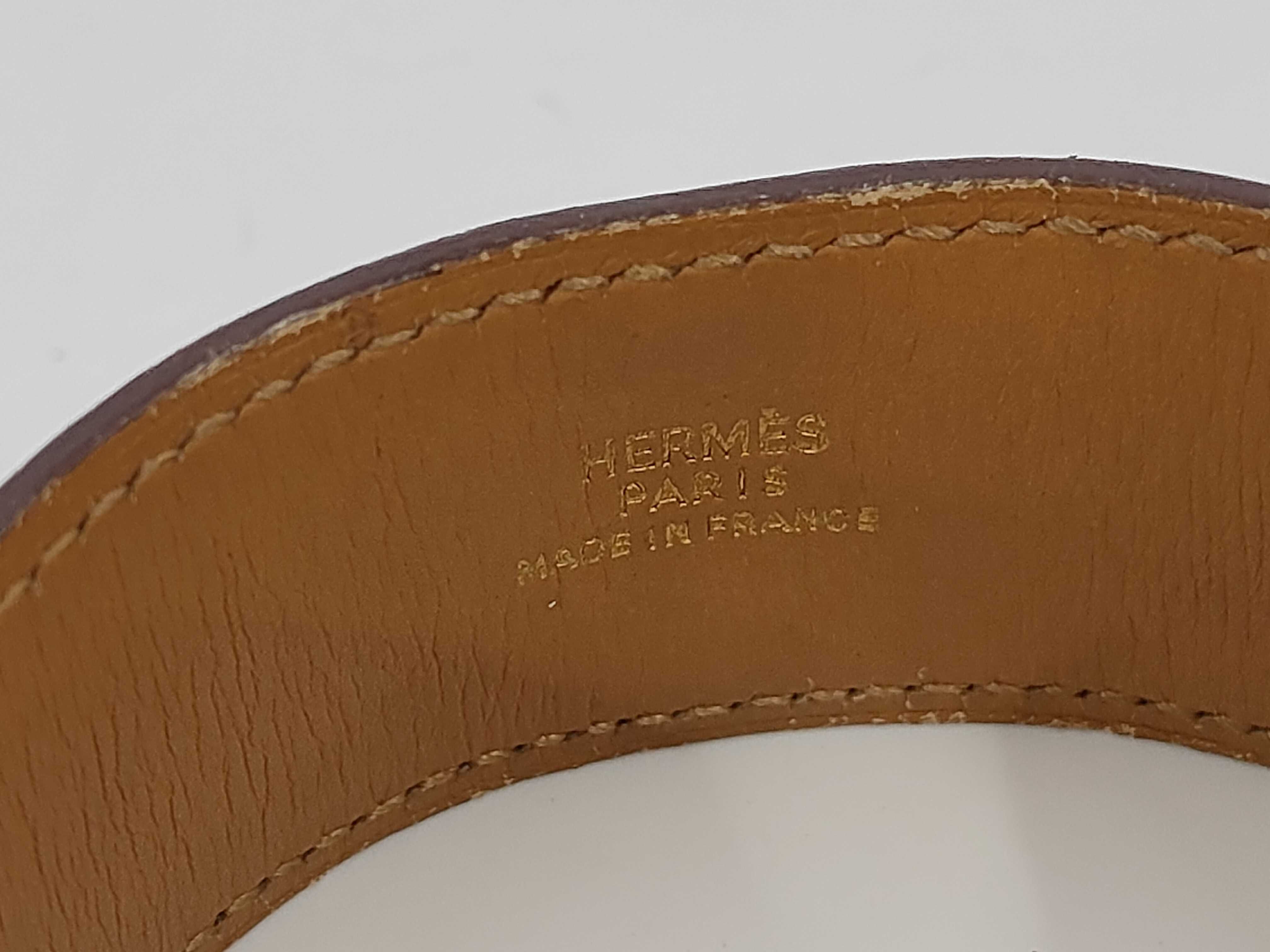 Hermes Medor Grained Leather Cuff Bracelet