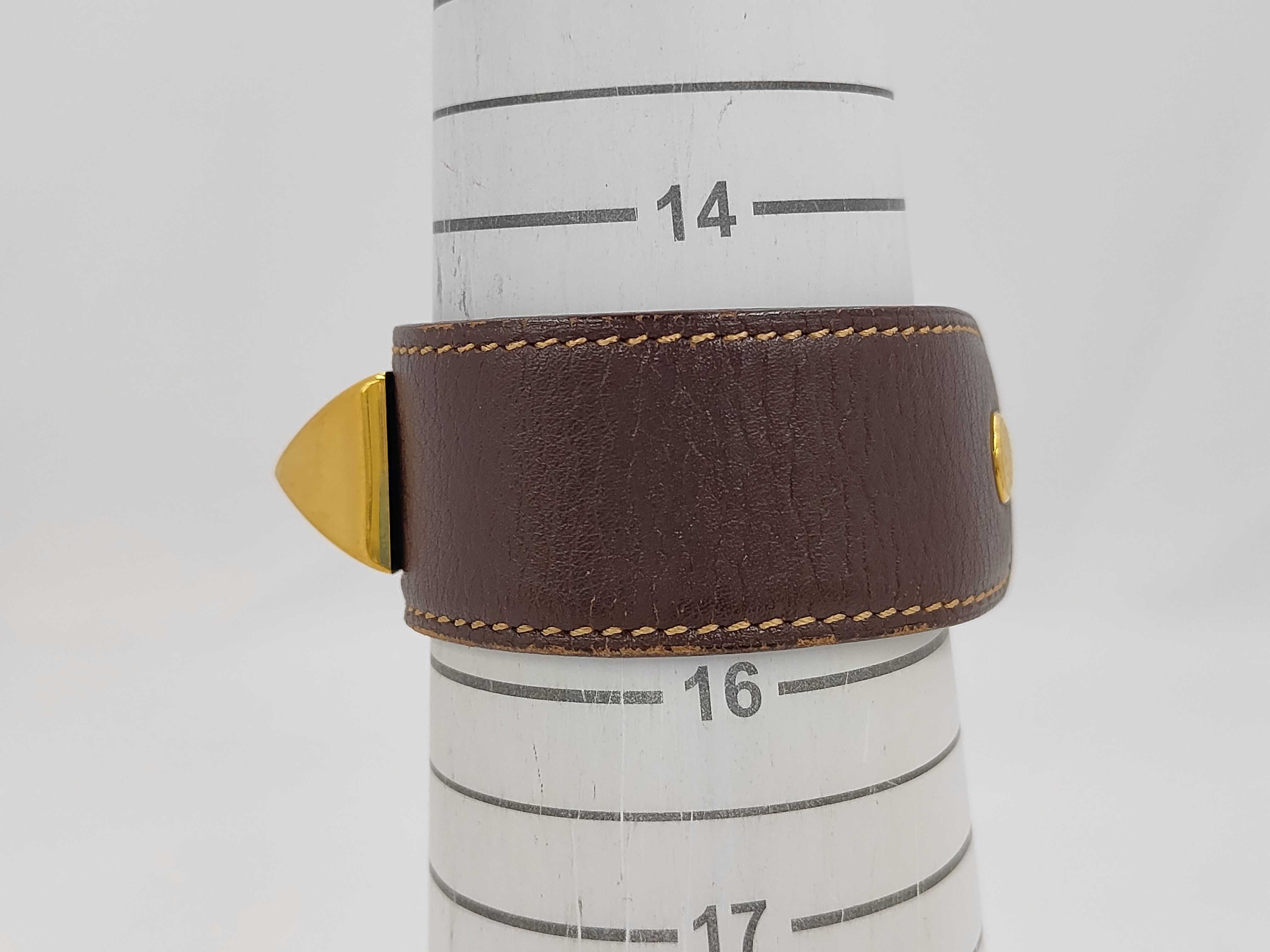Hermes Medor Grained Leather Cuff Bracelet