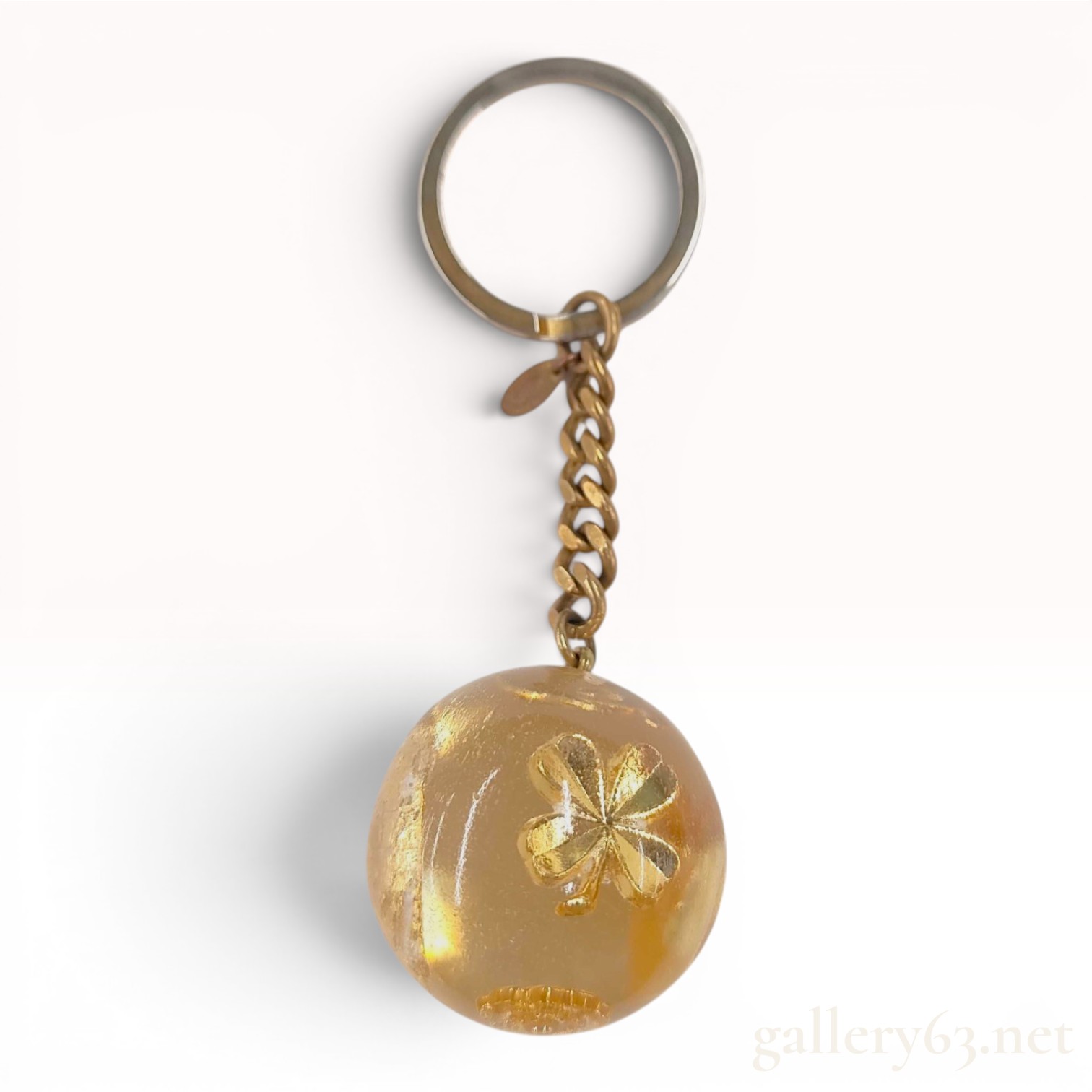 A Chanel Gold-Tone and Resin Lucky Clover Keychain, 1997