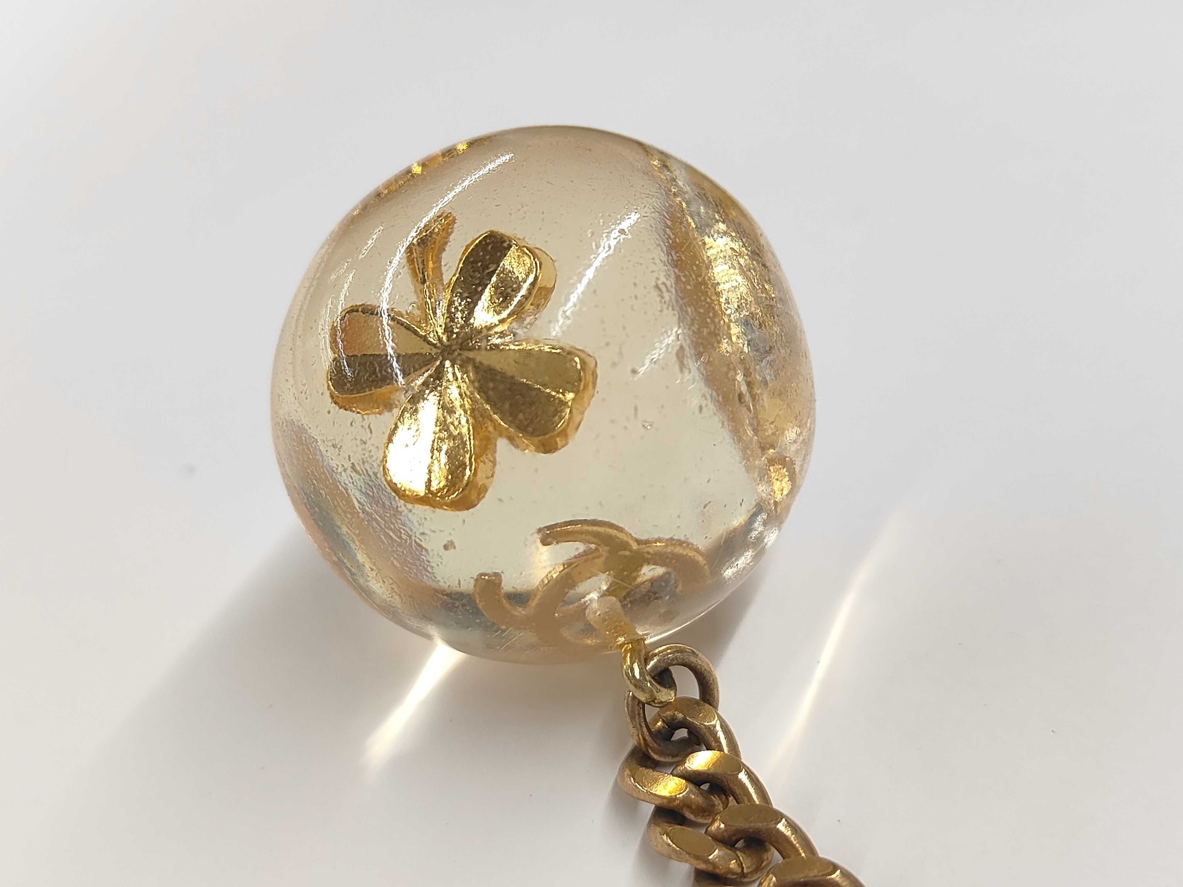 A Chanel Gold-Tone and Resin Lucky Clover Keychain, 1997