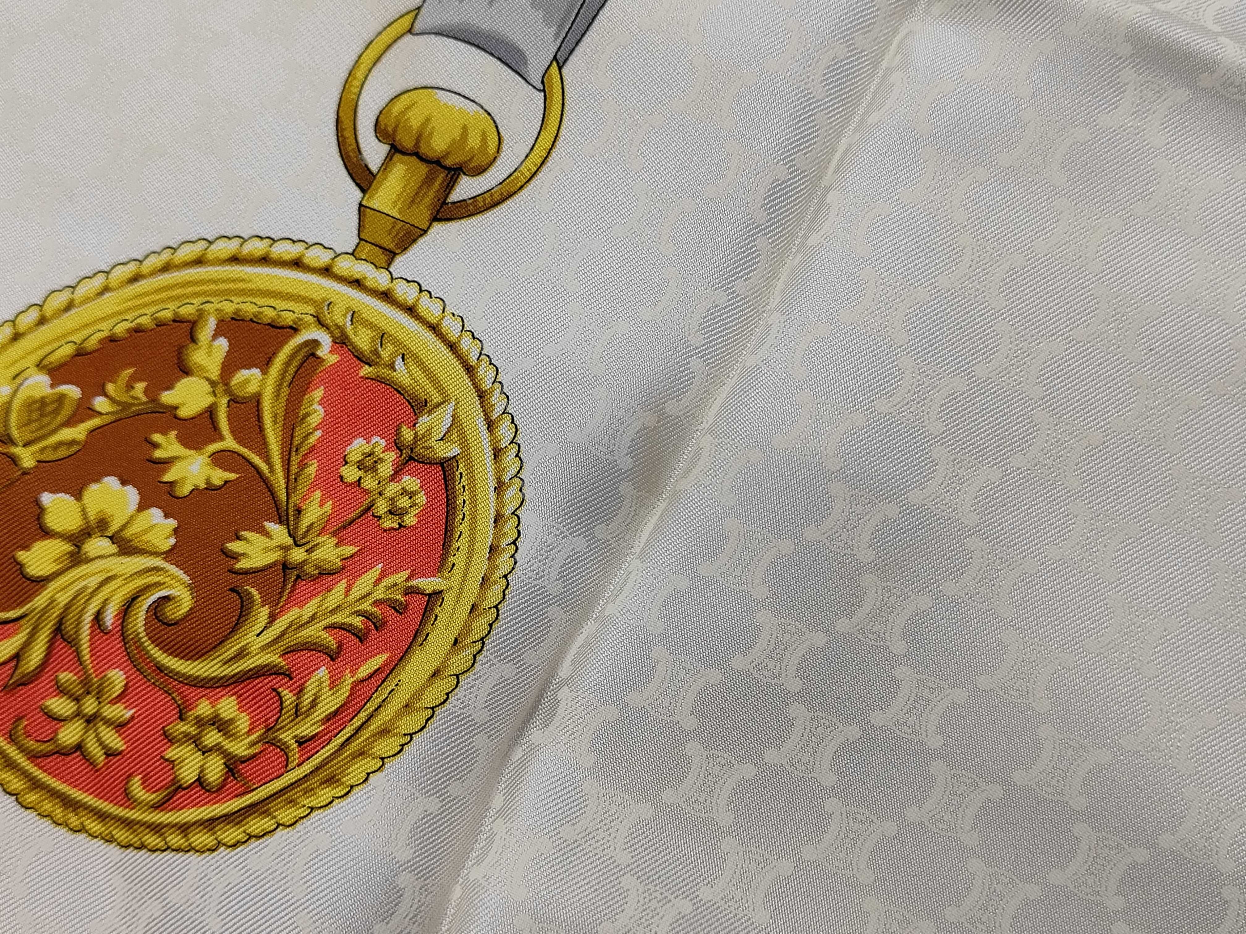 Celine Paris Triomphe Jacquard Silk Scarf with Equestrian Medallion Motif