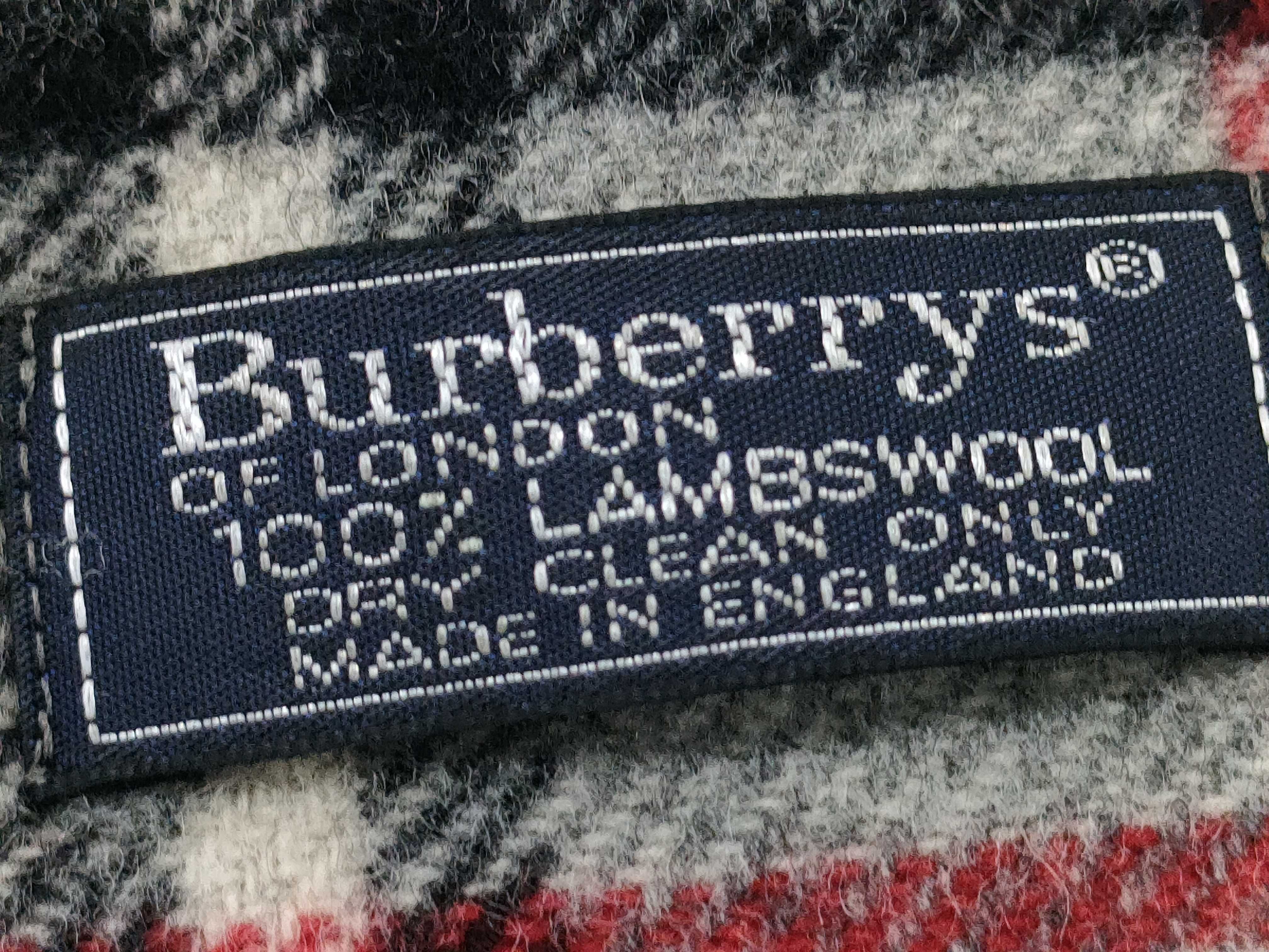 A Pair of Burberrys Vintage Nova Check Lambswool Scarves