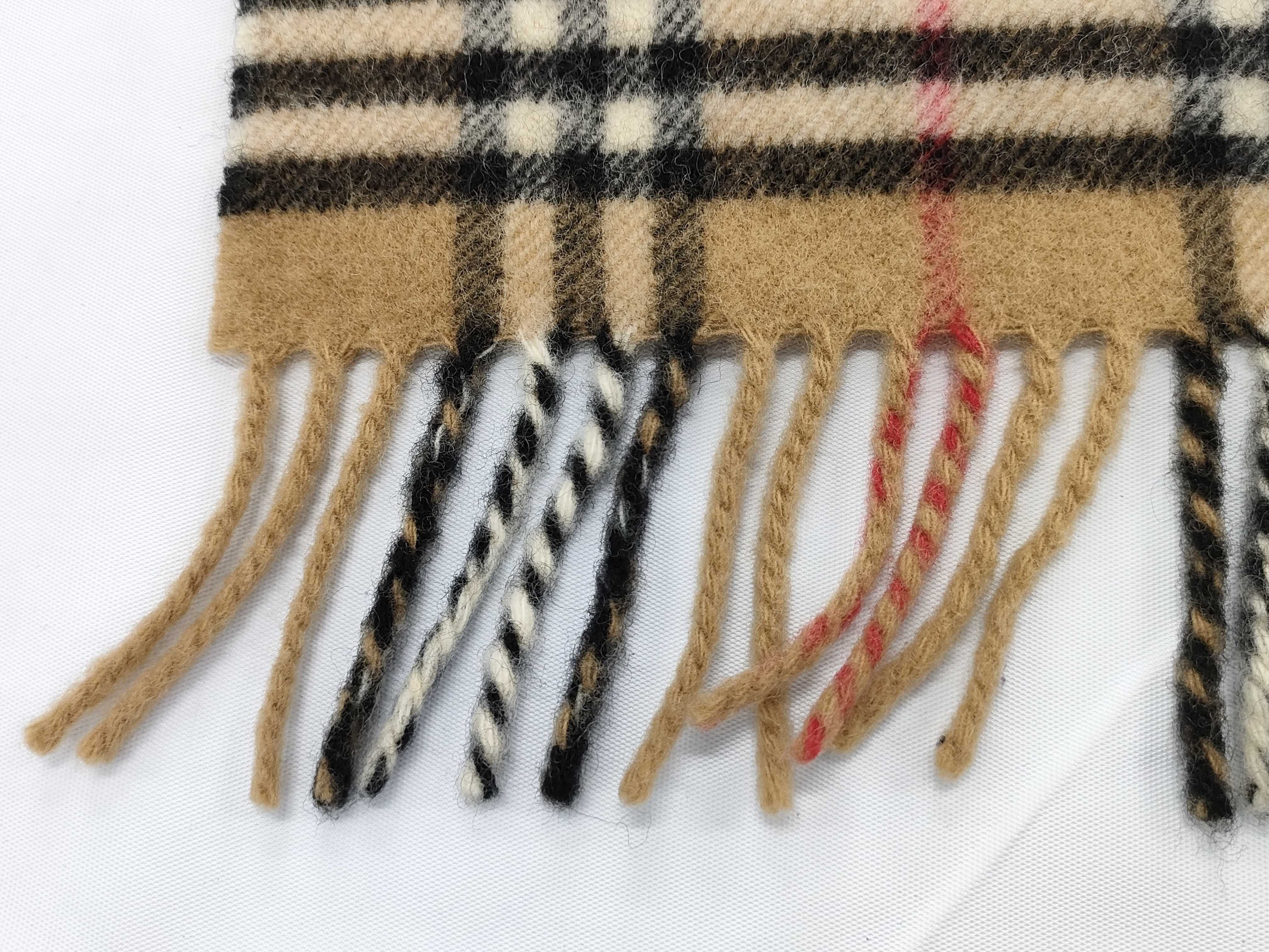 A Pair of Burberrys Vintage Nova Check Lambswool Scarves