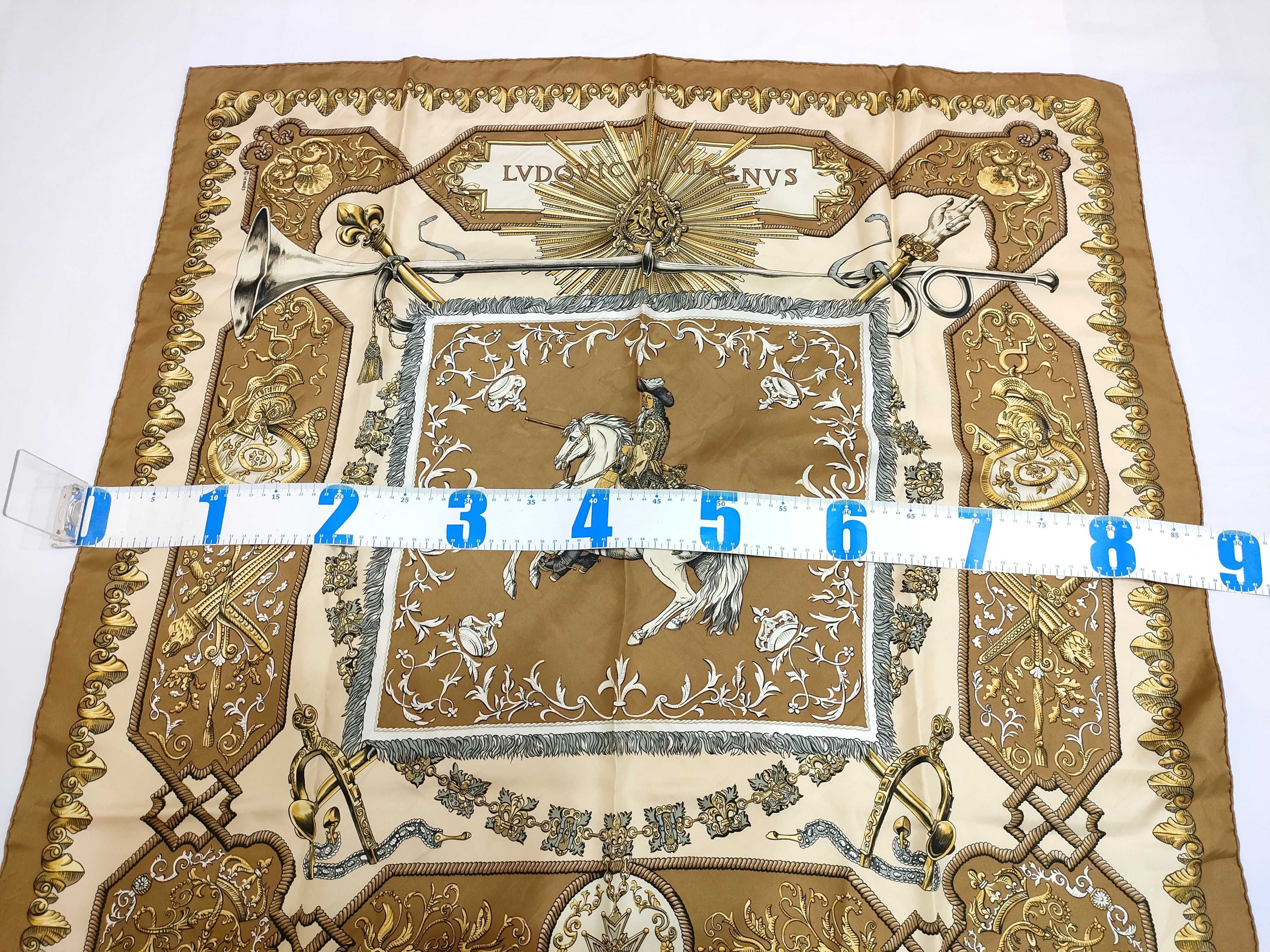 Hermes Ludovicus Magnus Silk Twill Scarf by Francoise de la Perriere