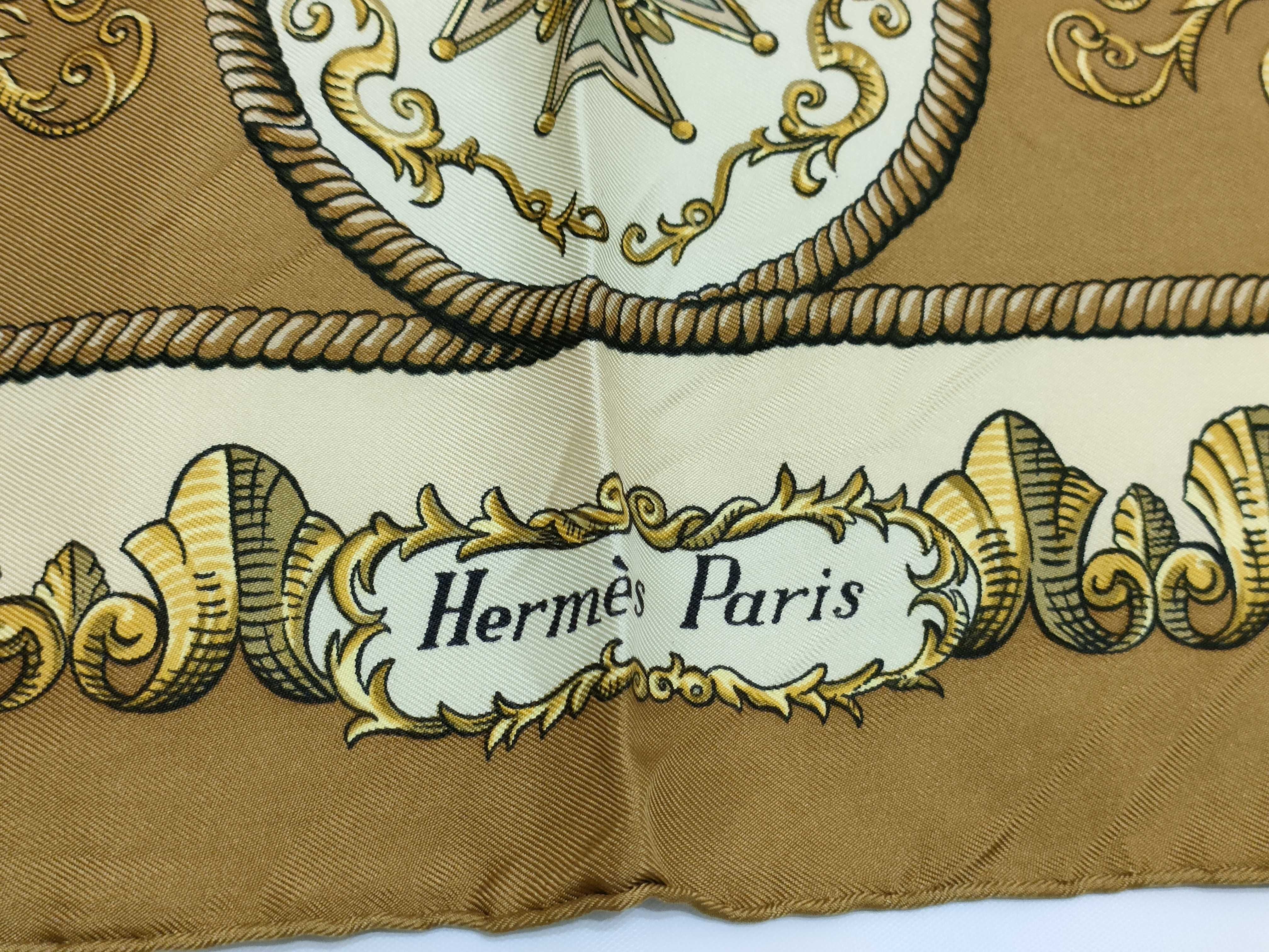 Hermes Ludovicus Magnus Silk Twill Scarf by Francoise de la Perriere