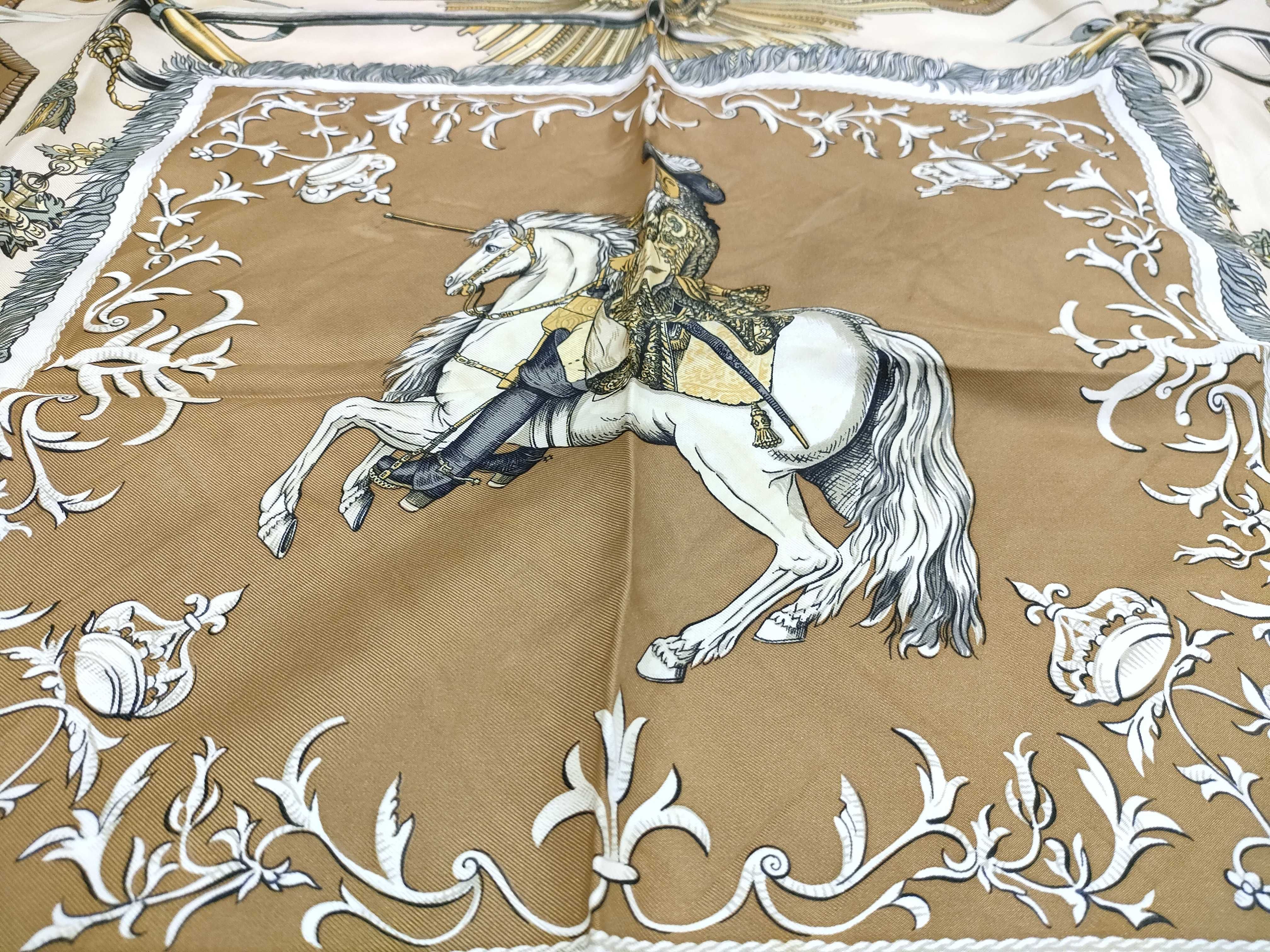 Hermes Ludovicus Magnus Silk Twill Scarf by Francoise de la Perriere