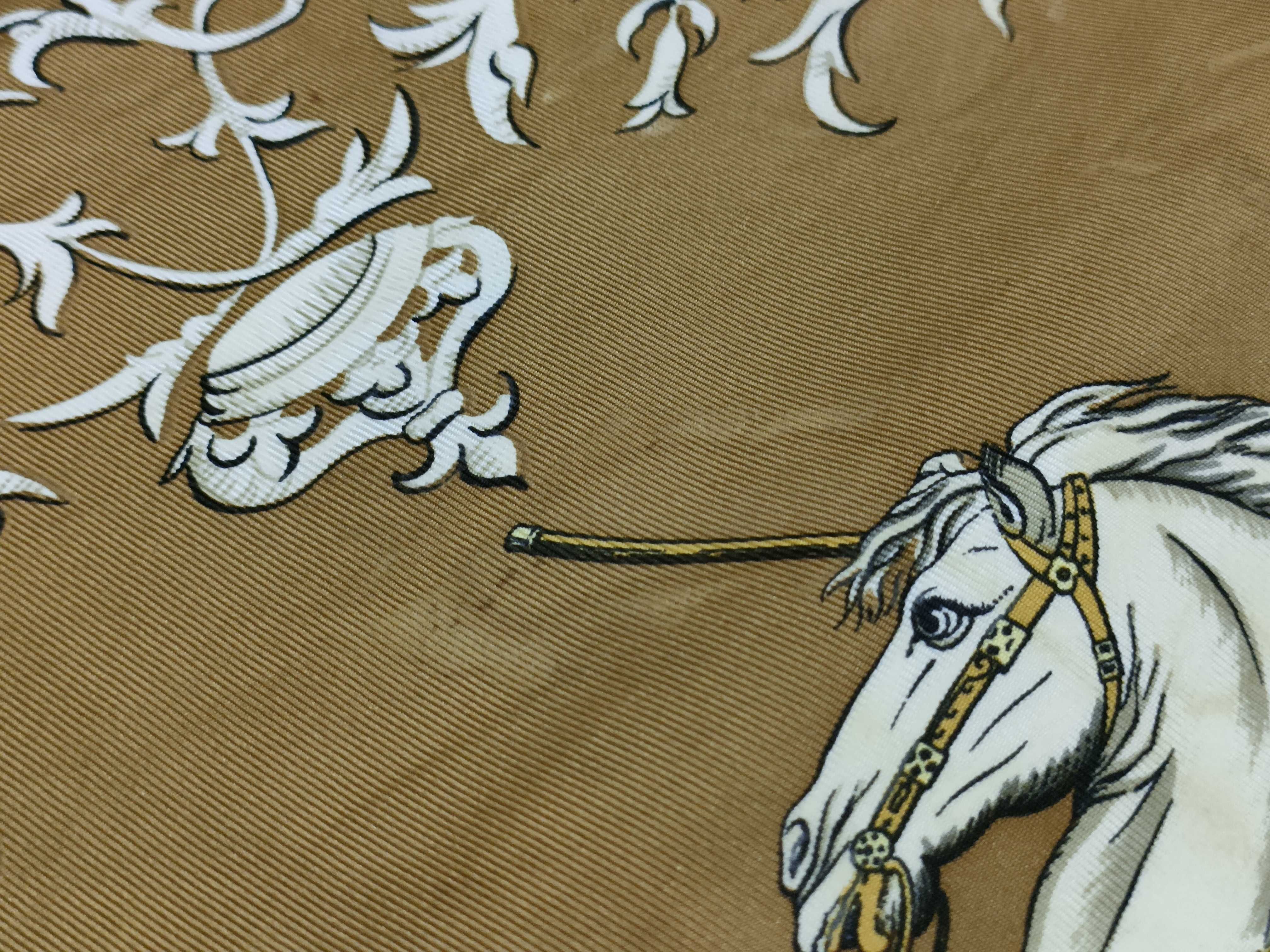Hermes Ludovicus Magnus Silk Twill Scarf by Francoise de la Perriere