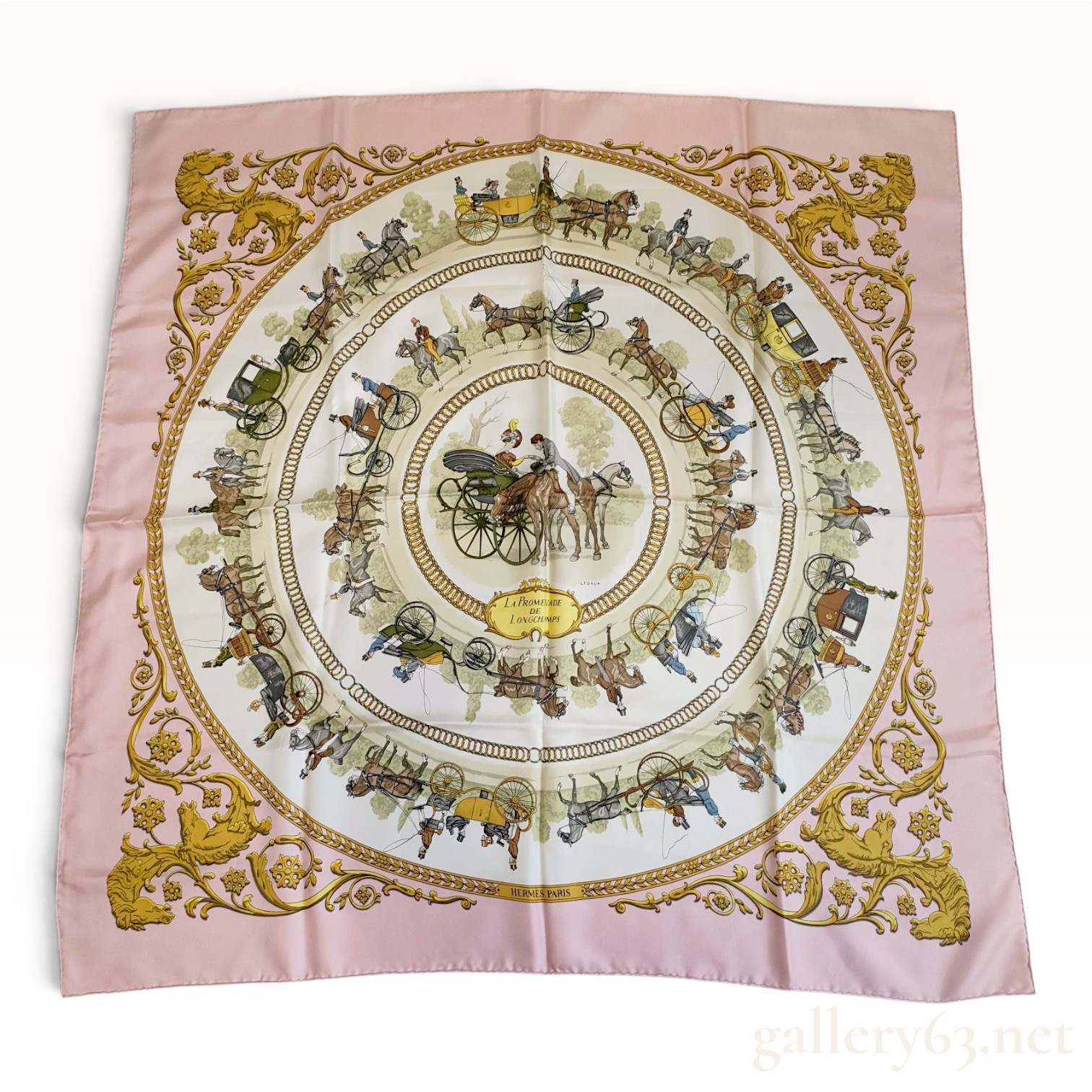Hermes La Promenade de Longchamps Silk Scarf