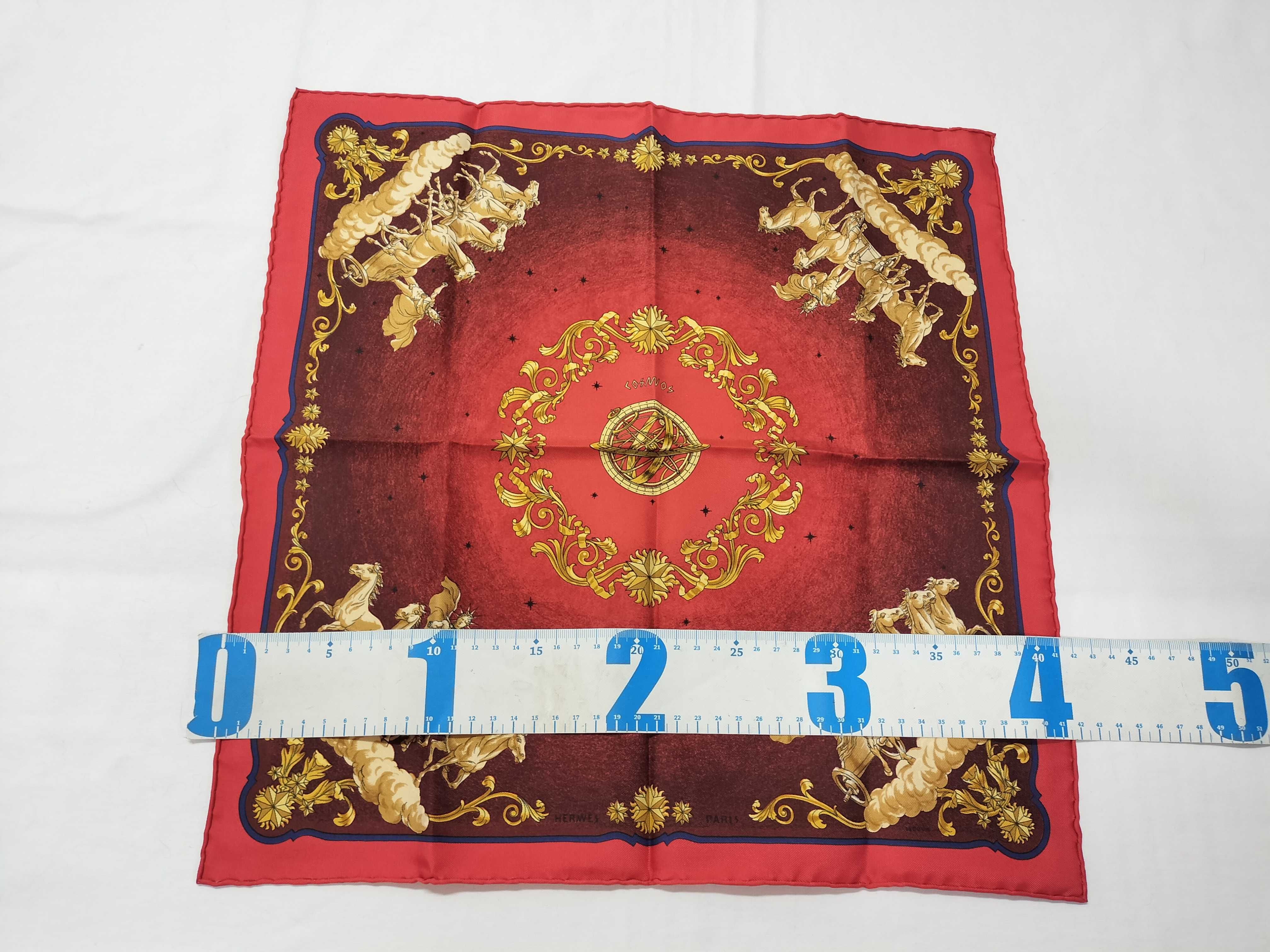 Hermes Paris Cosmos Silk Gavroche Scarf Designed by Philippe Ledoux