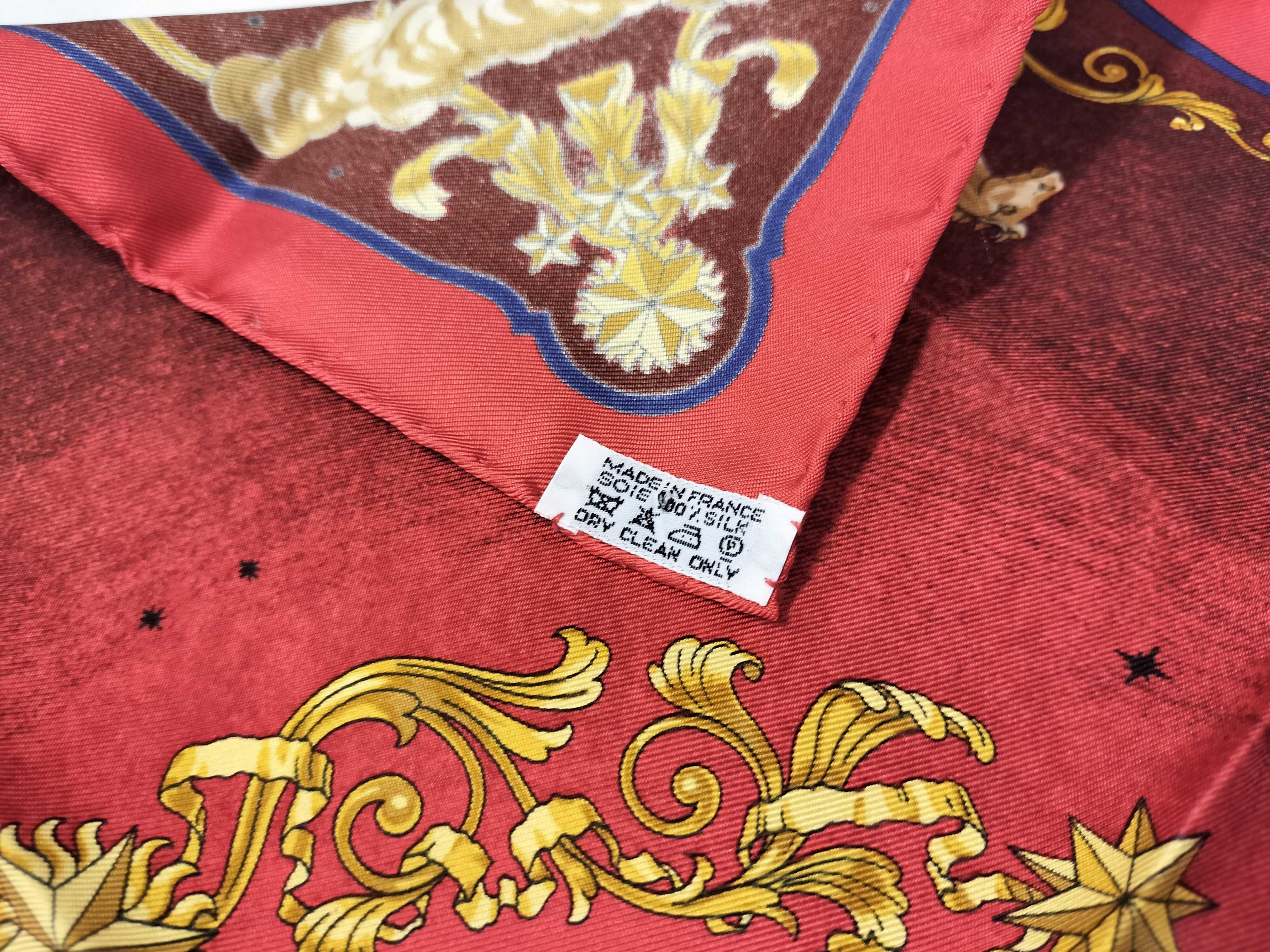 Hermes Paris Cosmos Silk Gavroche Scarf Designed by Philippe Ledoux