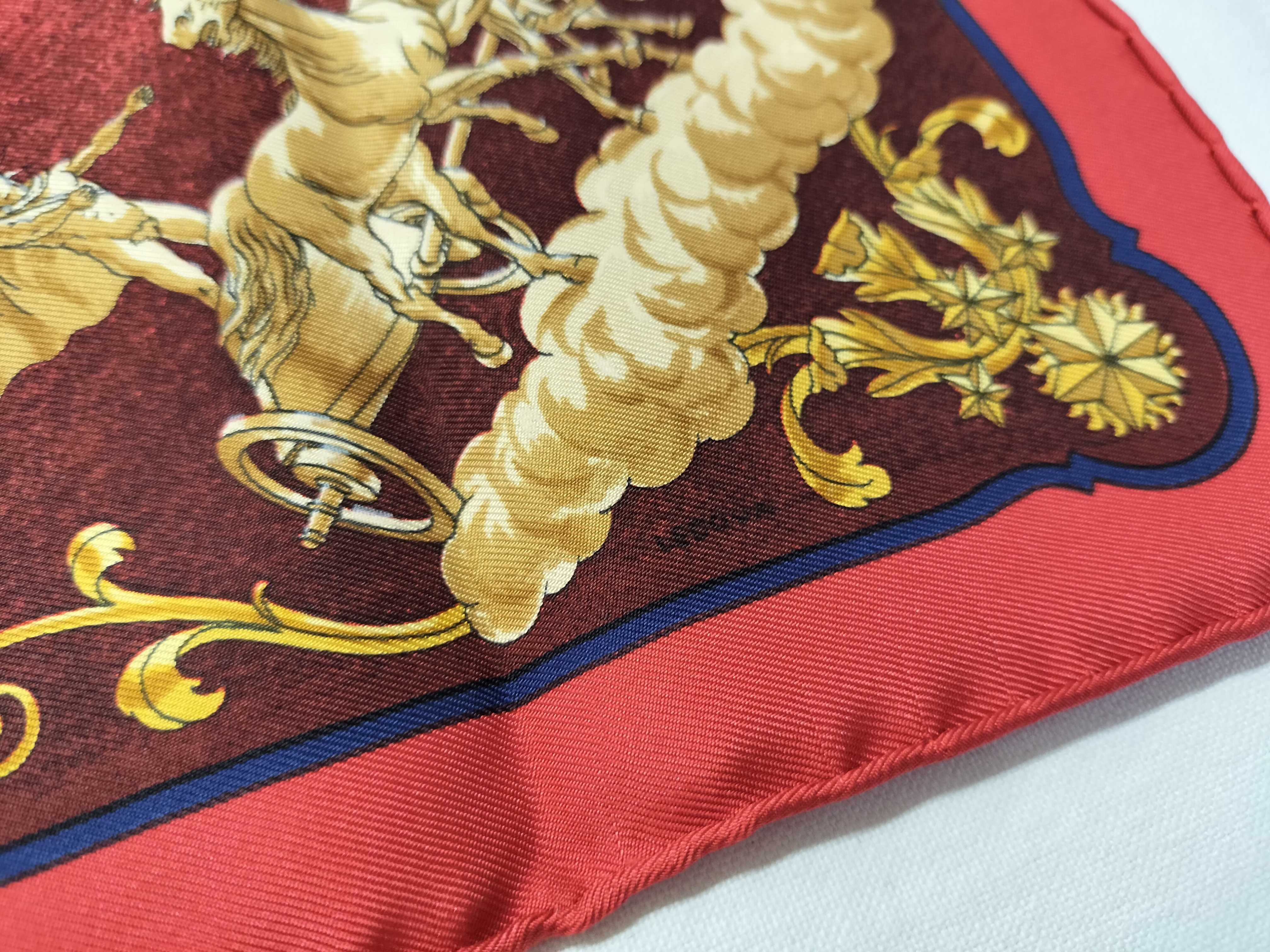 Hermes Paris Cosmos Silk Gavroche Scarf Designed by Philippe Ledoux