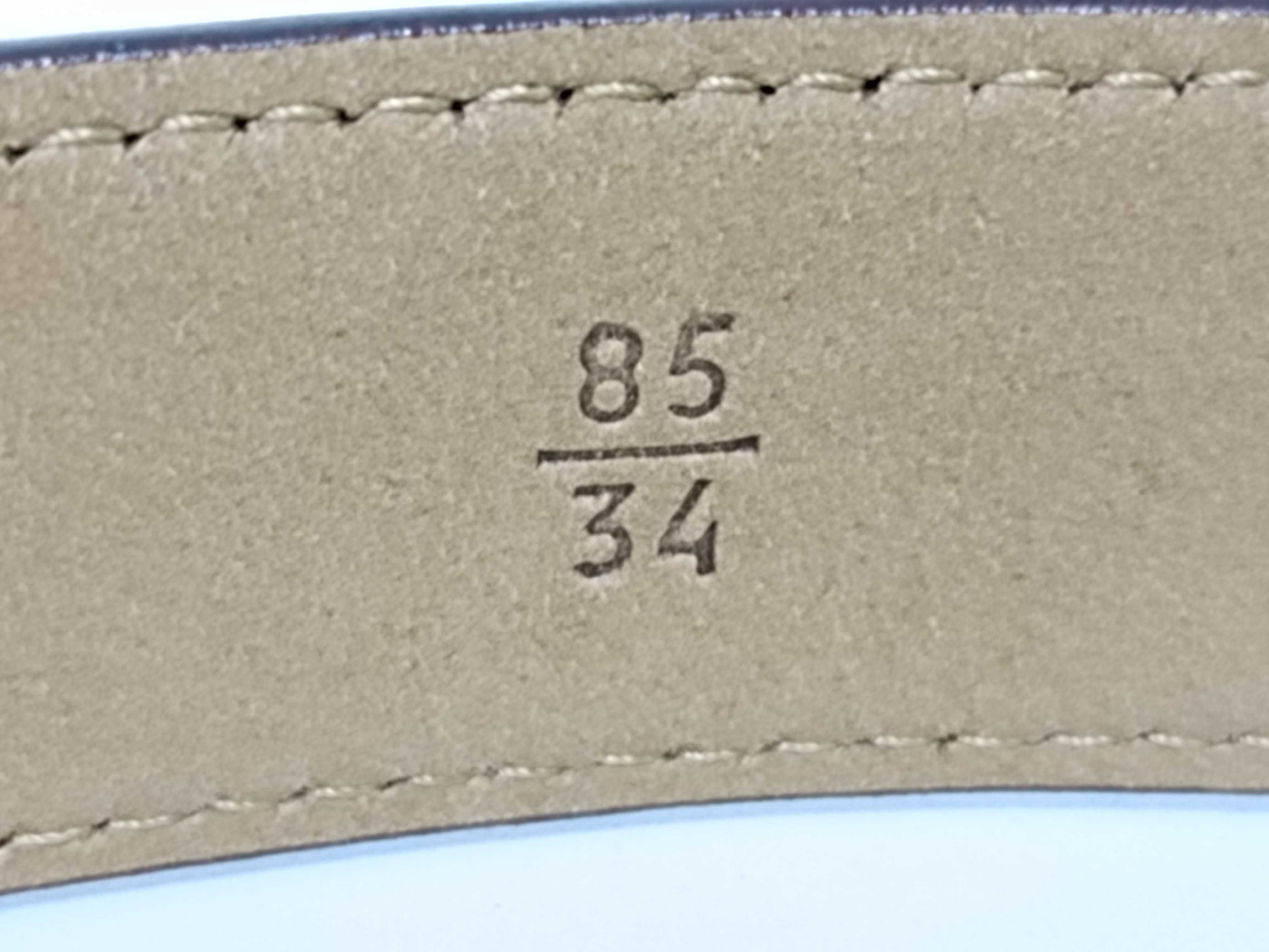 Prada Crystal Embellished Brown Leather Belt Size 85/34