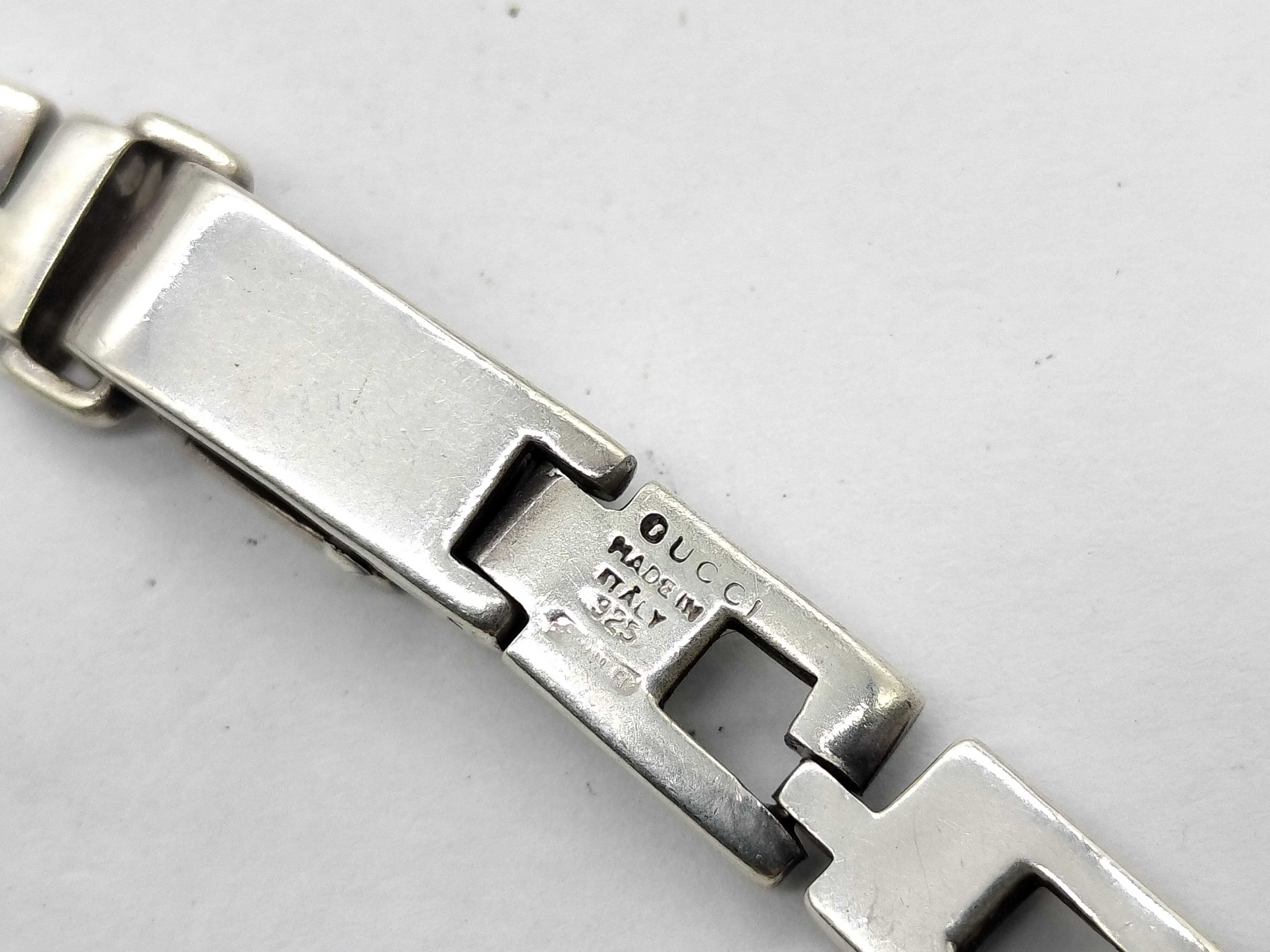 Gucci Sterling Silver Stylized G Link Bracelet