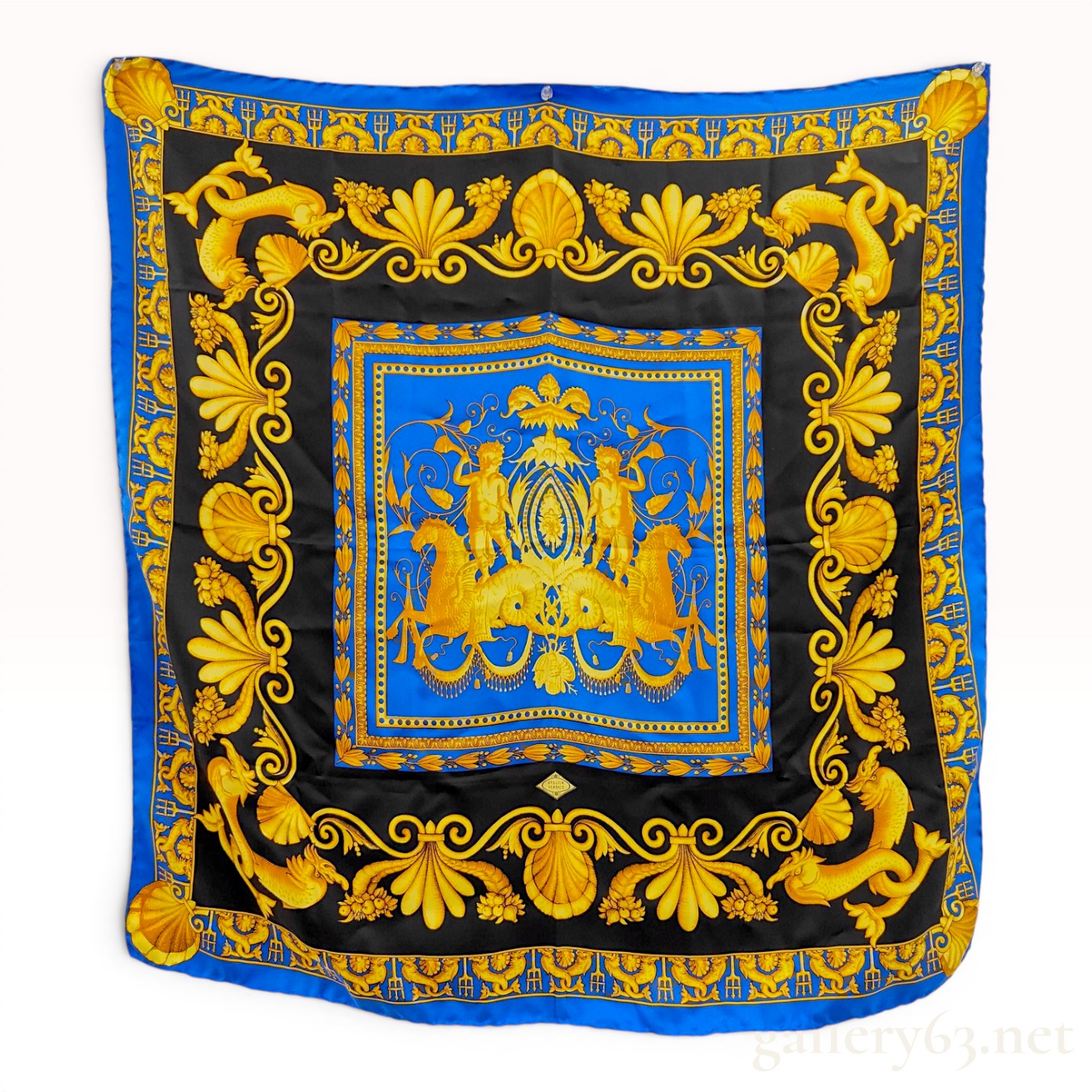 Atelier Versace Maritime Neoclassical Silk Scarf