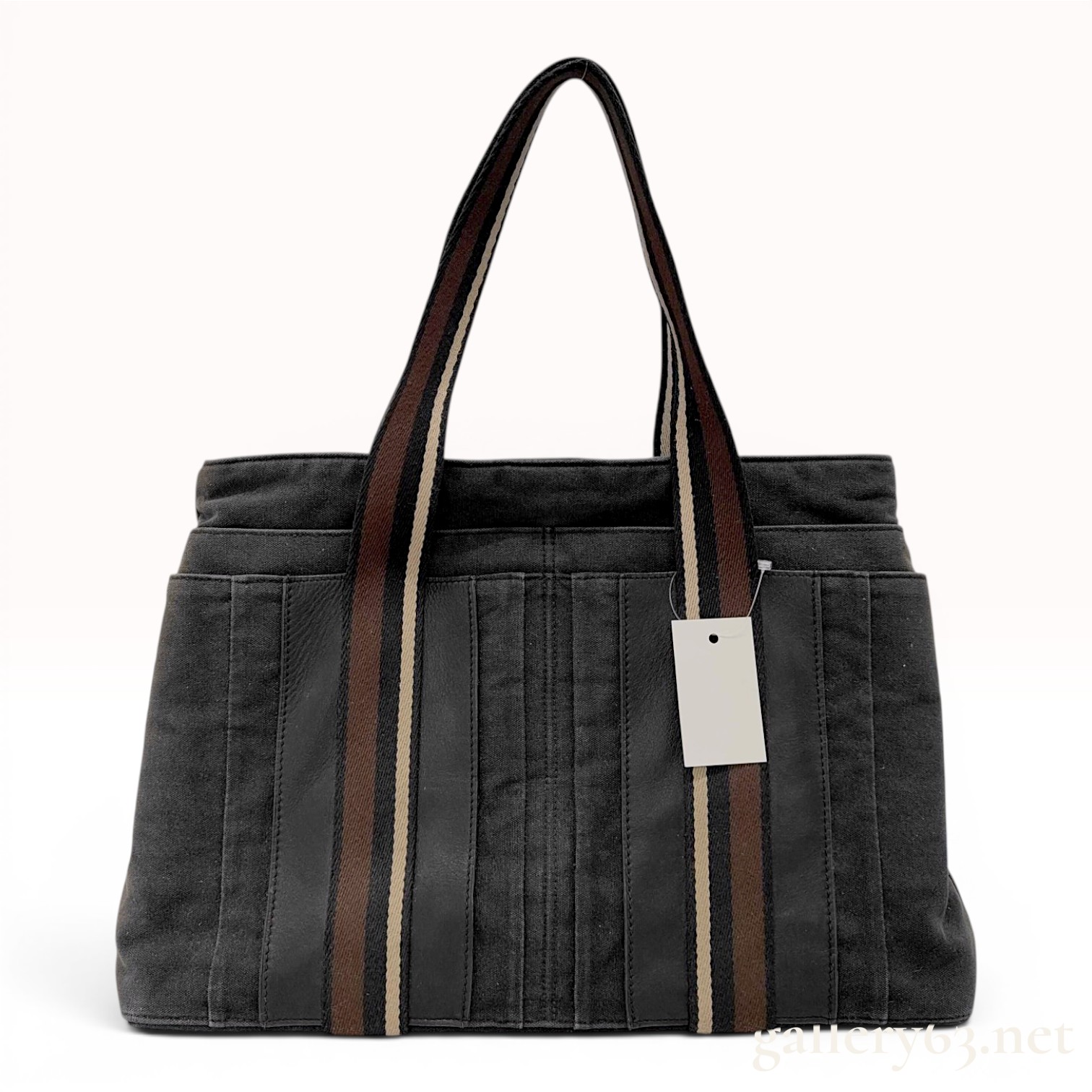 Hermes Sac Troca Gray Canvas Tote Bag