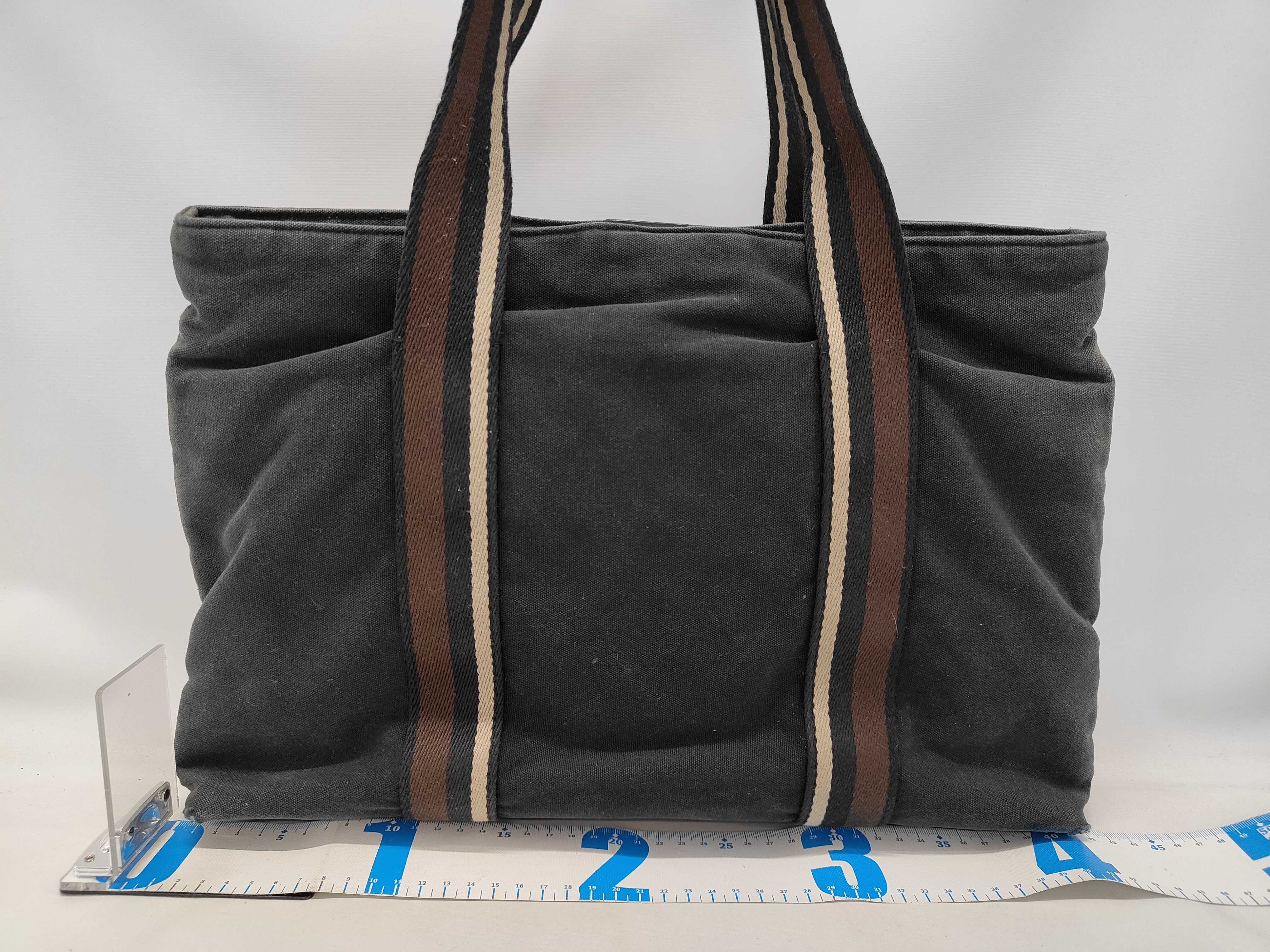 Hermes Sac Troca Gray Canvas Tote Bag