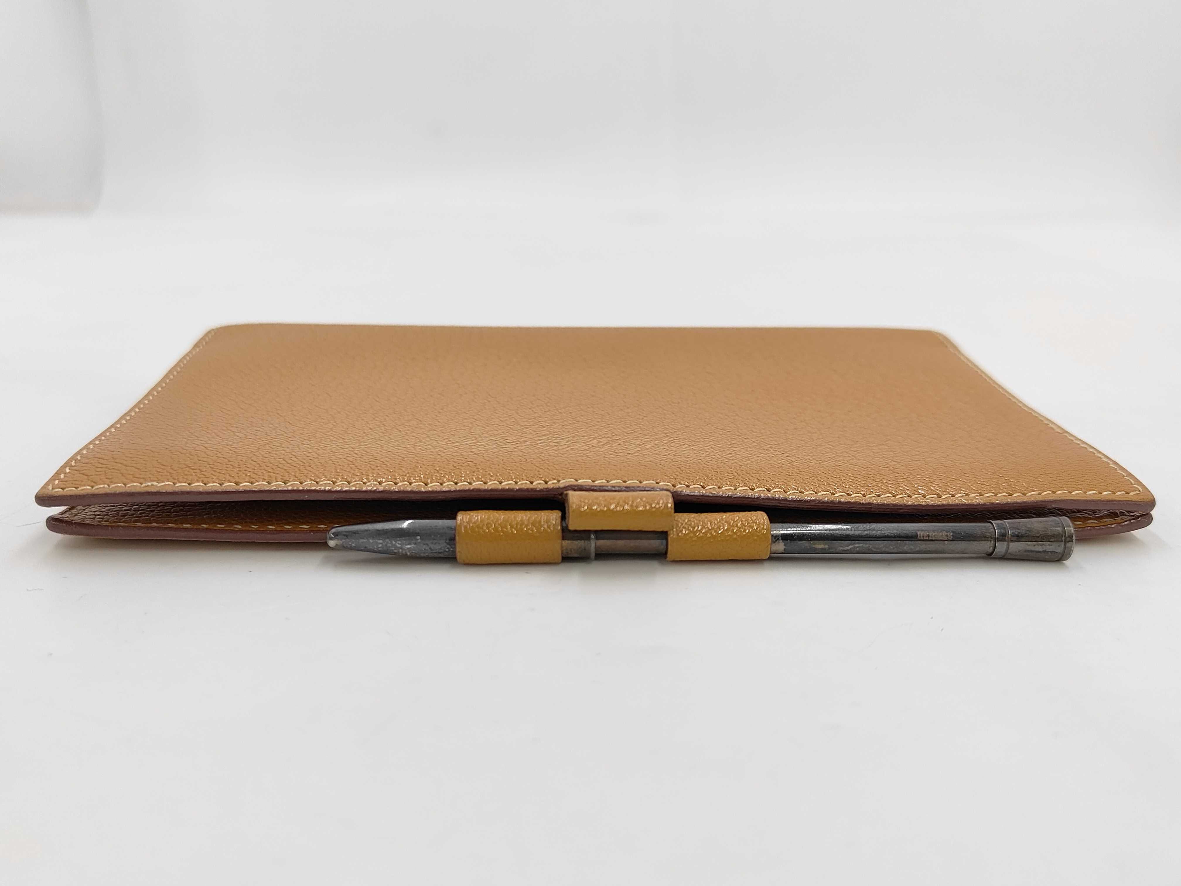 Hermes Vision Grained Leather Agenda Cover and Pen