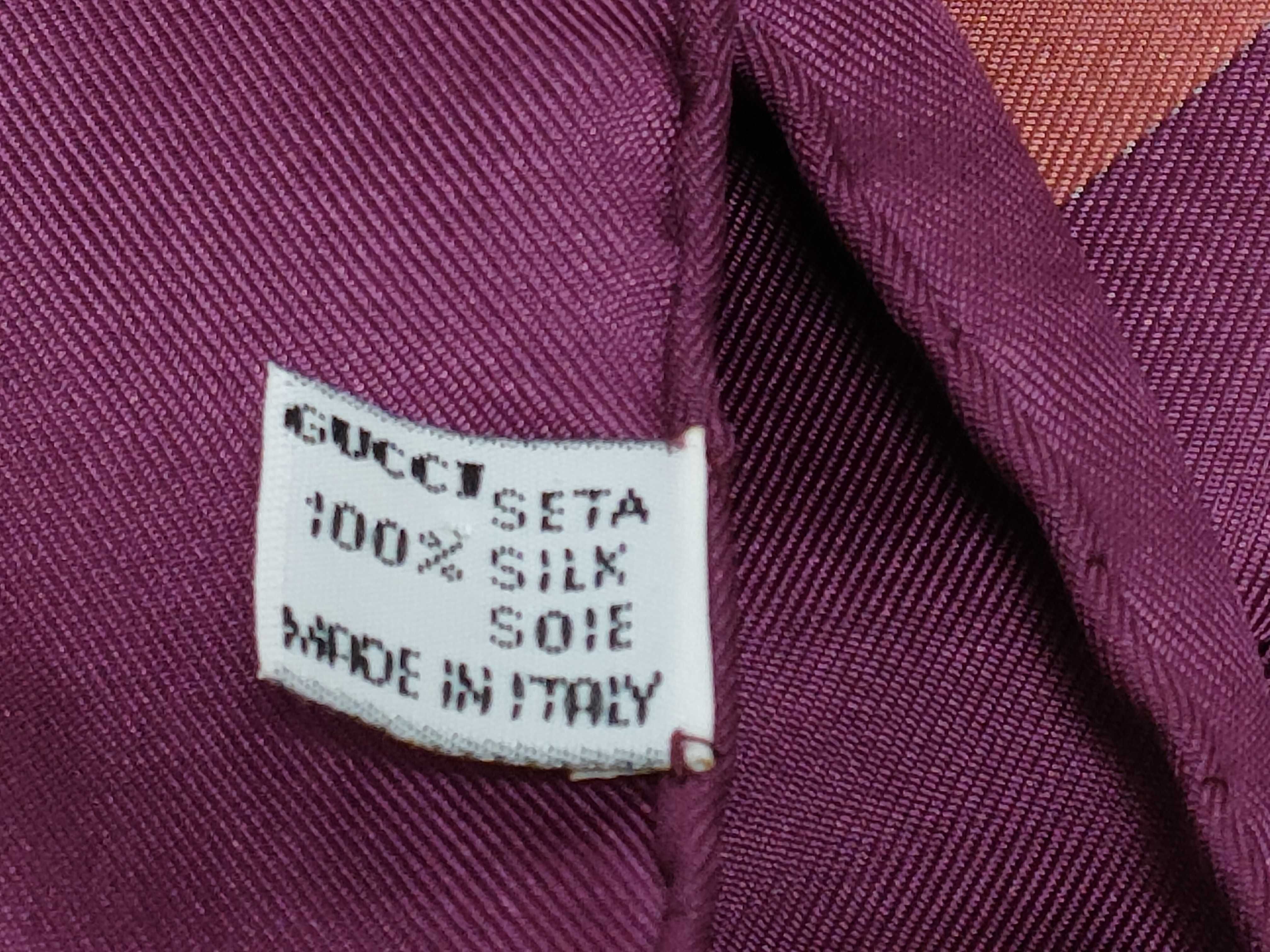 Gucci Flora Printed Silk Twill Scarf in Plum