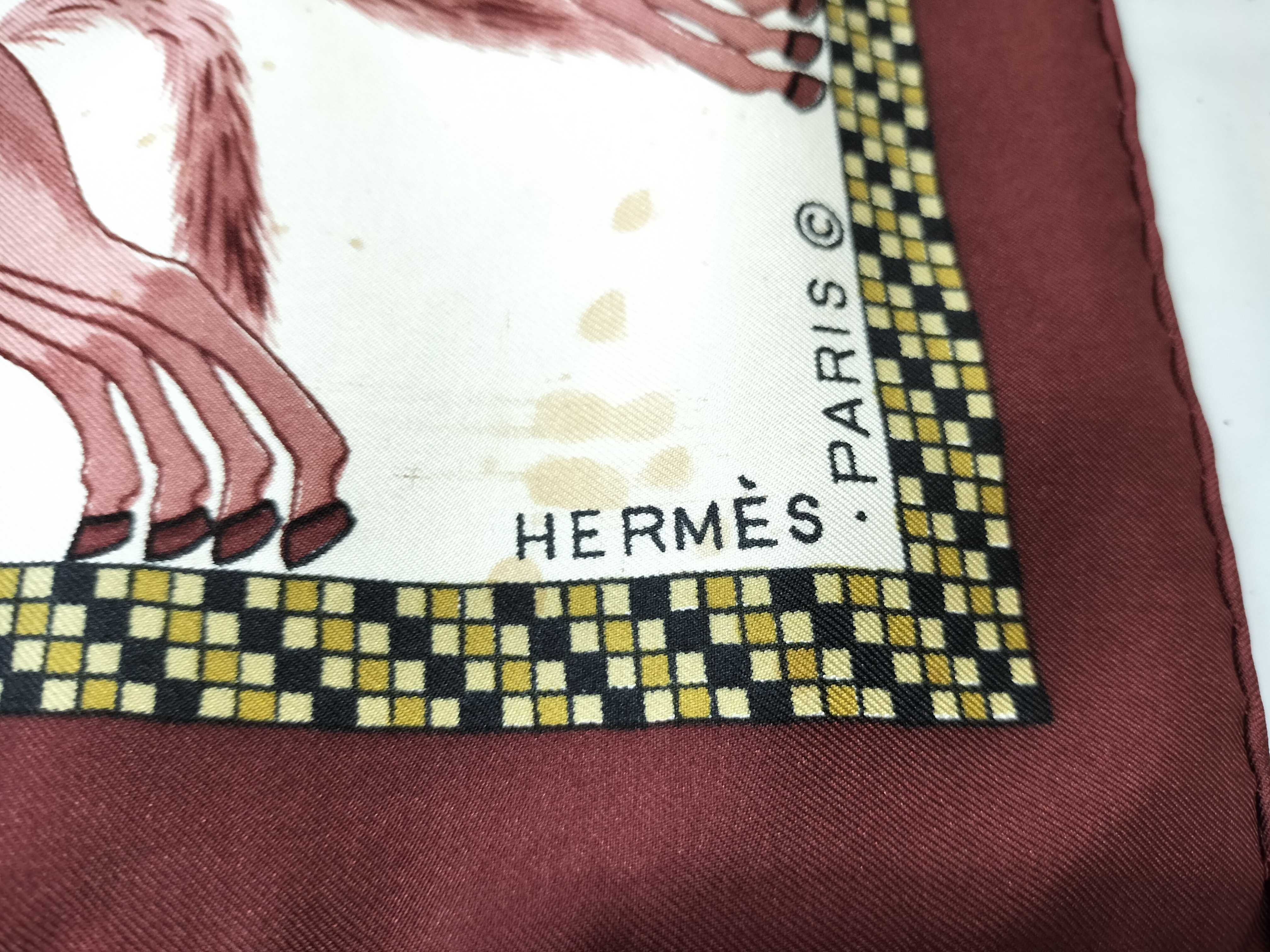 Hermes Harnais Francais Premier Empire Silk Carre Scarf