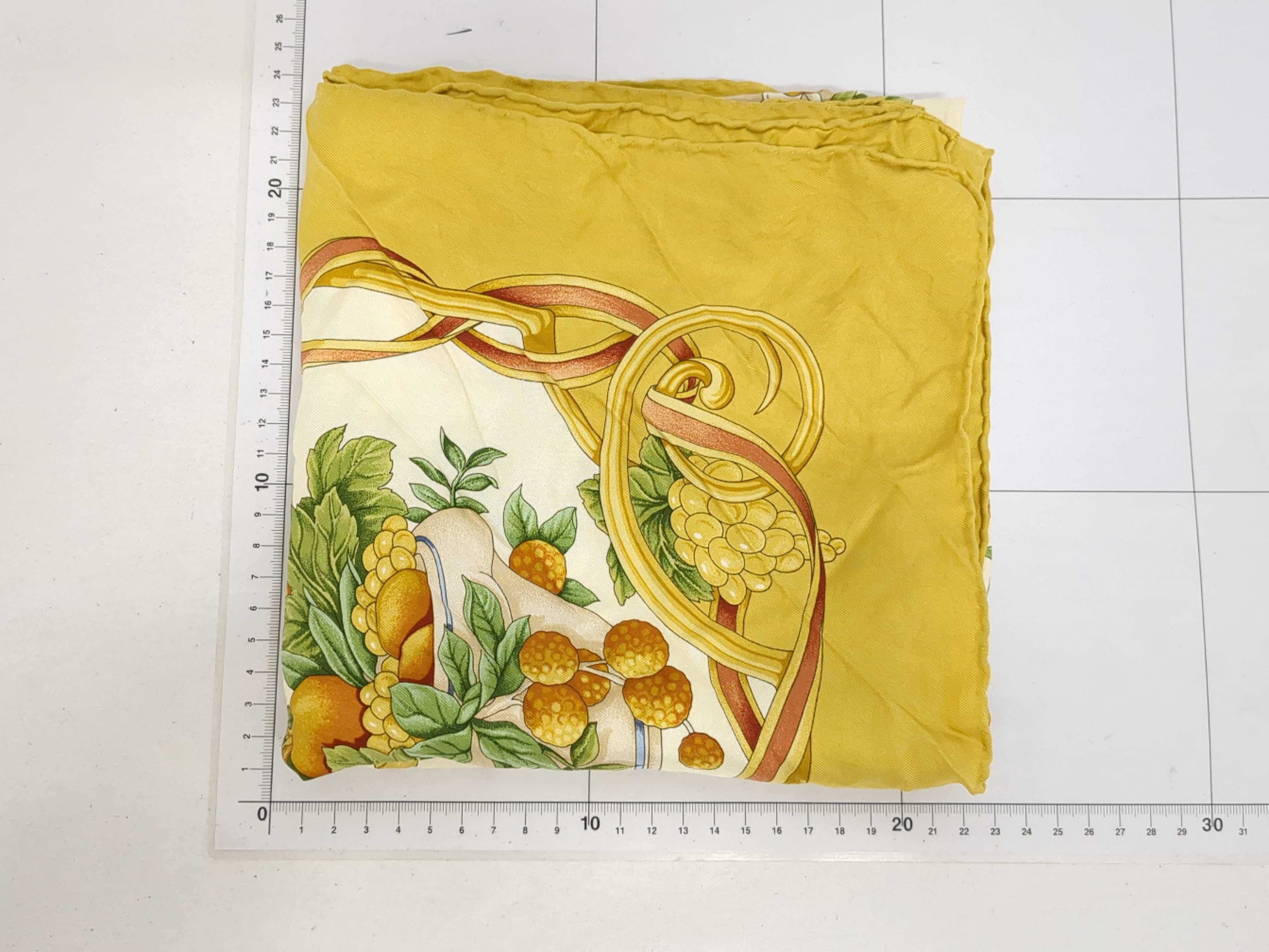 Two Designer Silk Scarves by Yves Saint Laurent and Salvatore Ferragamo