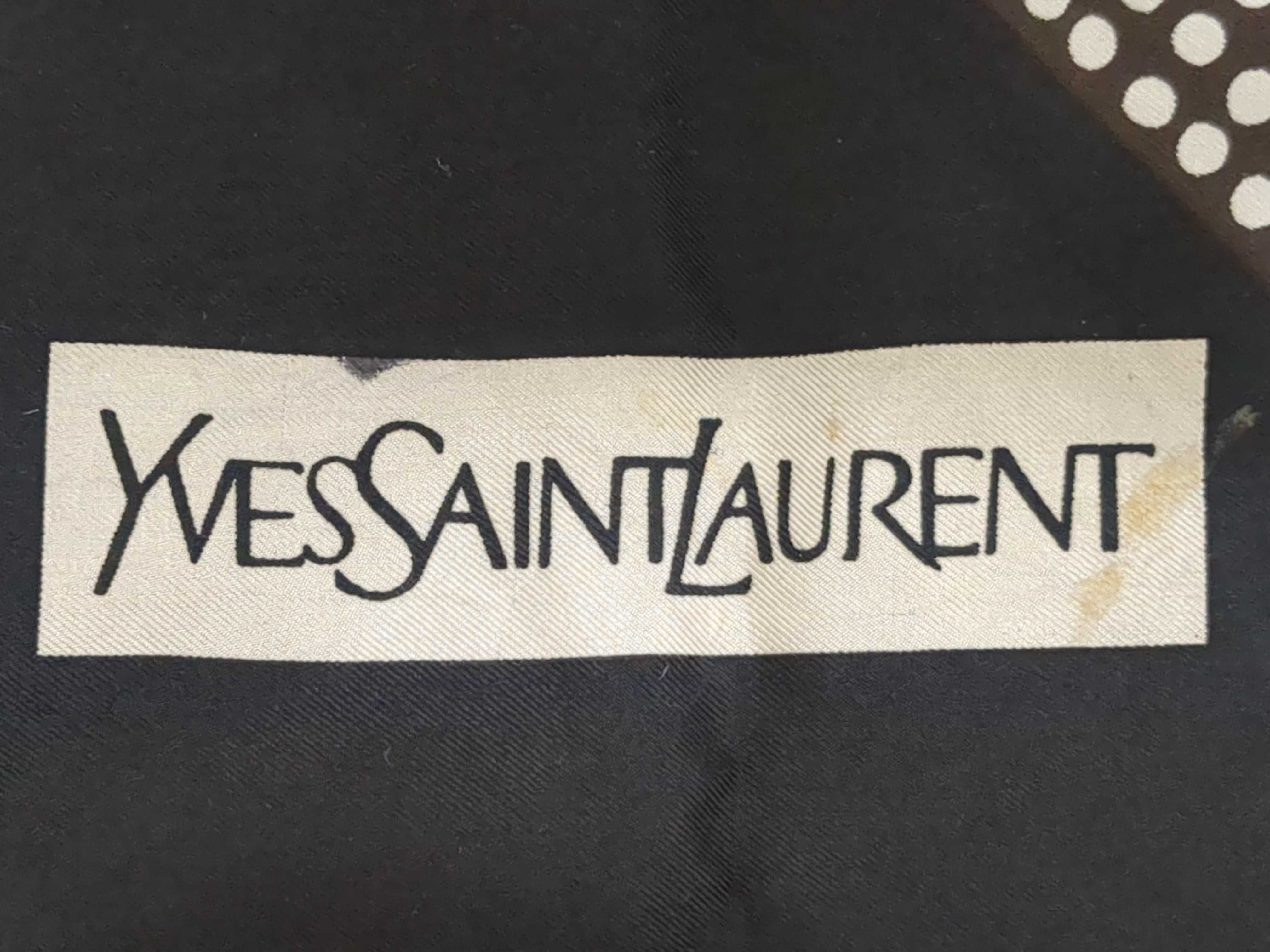Two Designer Silk Scarves by Yves Saint Laurent and Salvatore Ferragamo