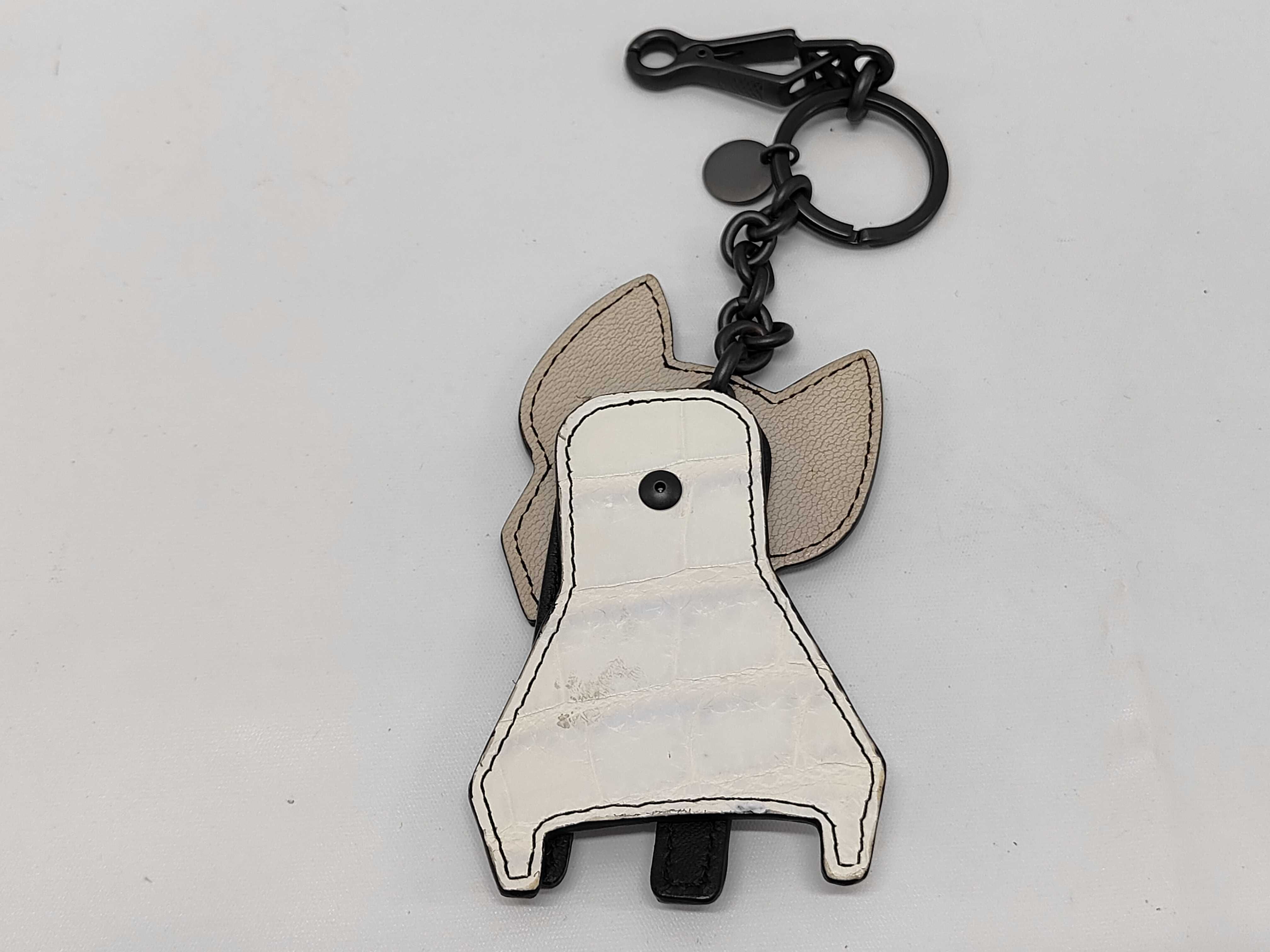 Bottega Veneta Multi-Leather French Bulldog Bag Charm and Keychain