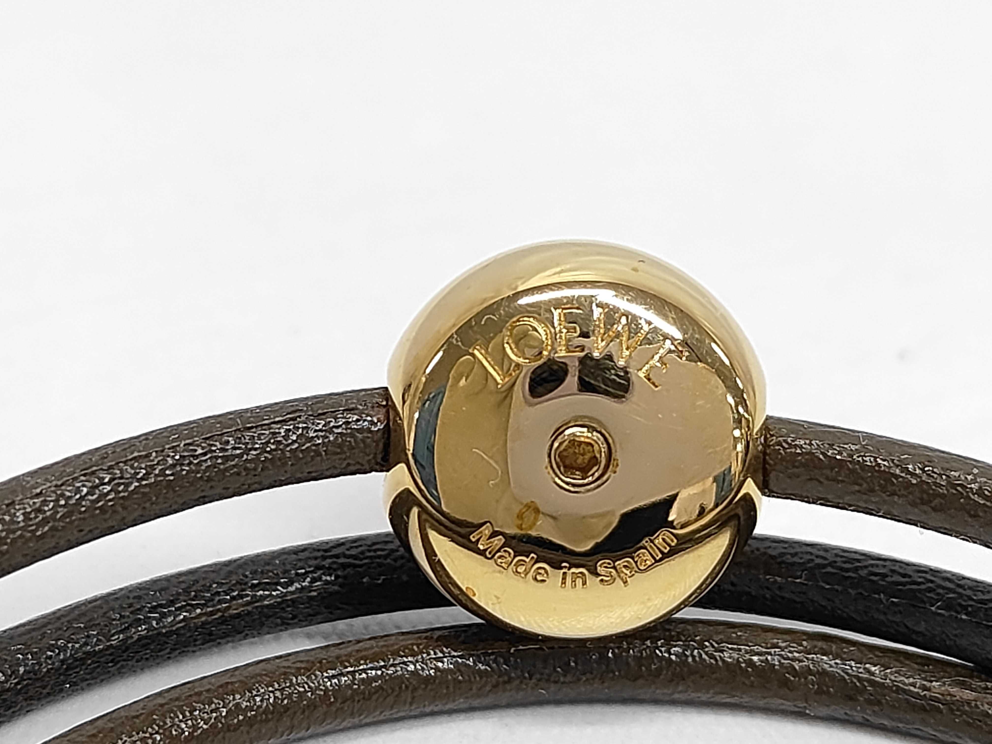 Loewe Anagram Pebble Leather Bracelet