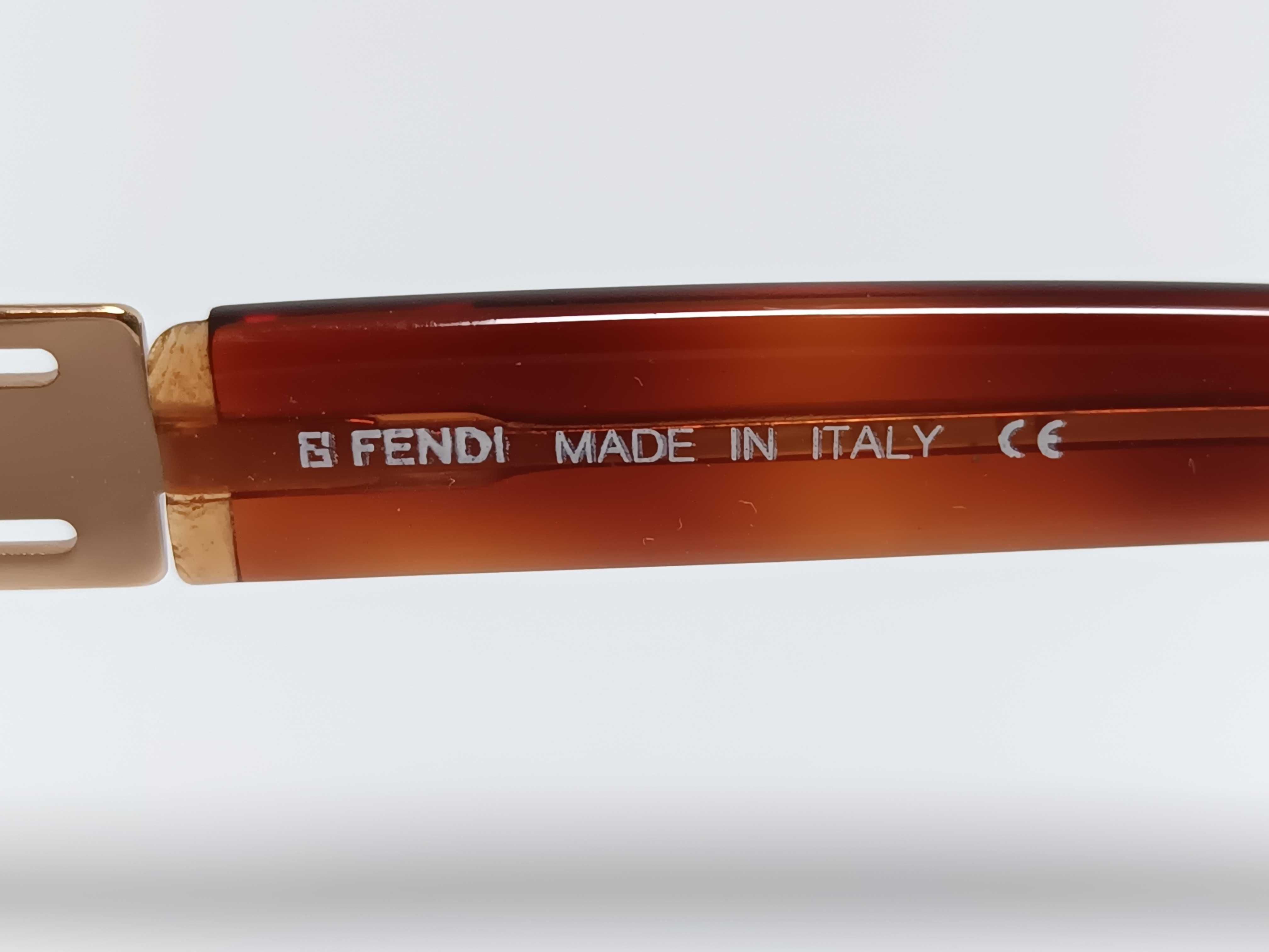 Fendi Vintage Oval Gold-Tone Metal Sunglasses Model SL 7076 Color 683